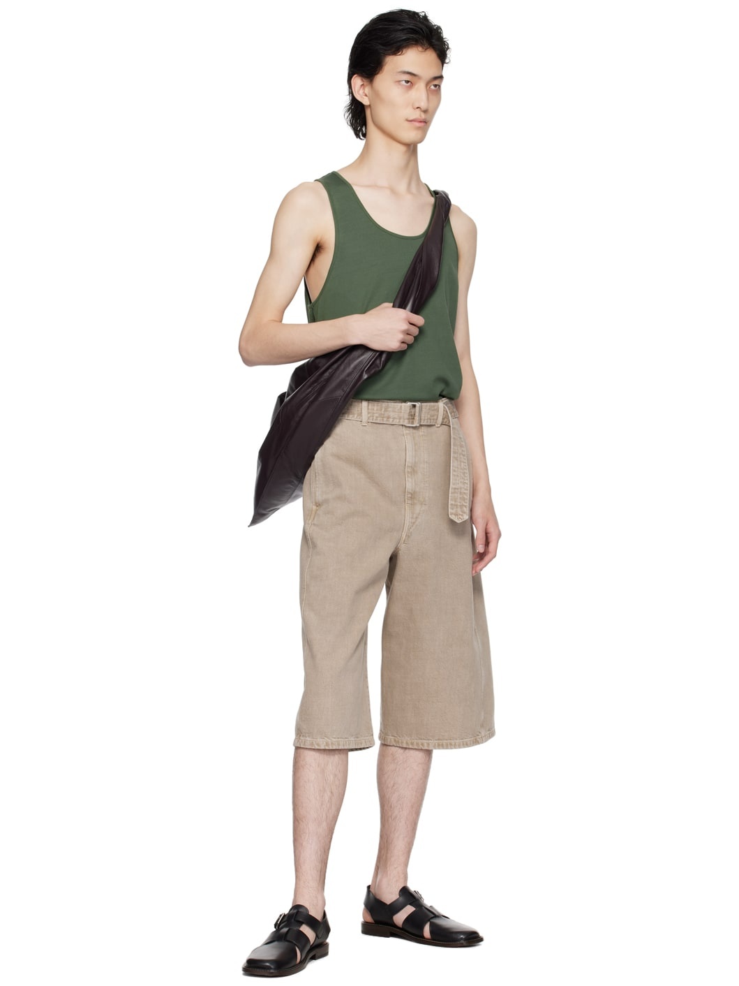Green Scoop Neck Tank Top - 5