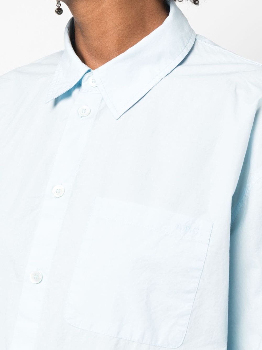 long-sleeve button-fastening shirt - 5