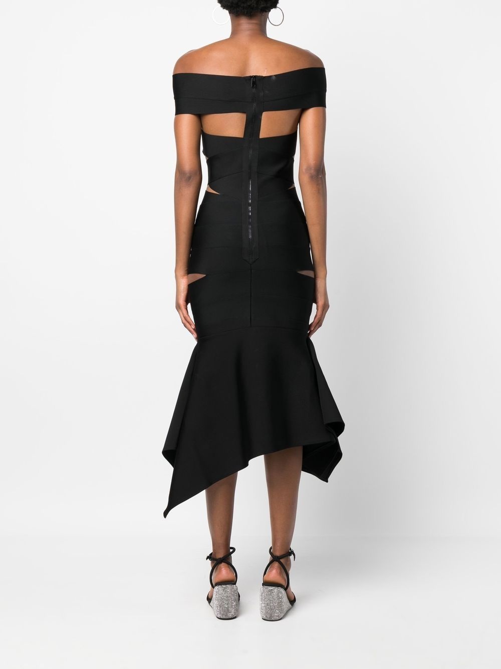 cut-out off-shoulder dress - 4