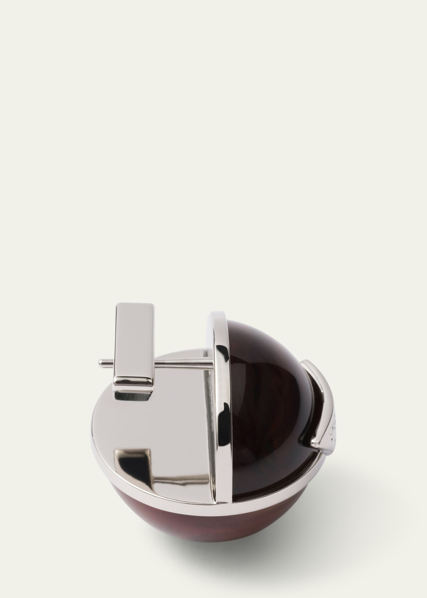 Metal and Plexiglass Stud Earrings - 2