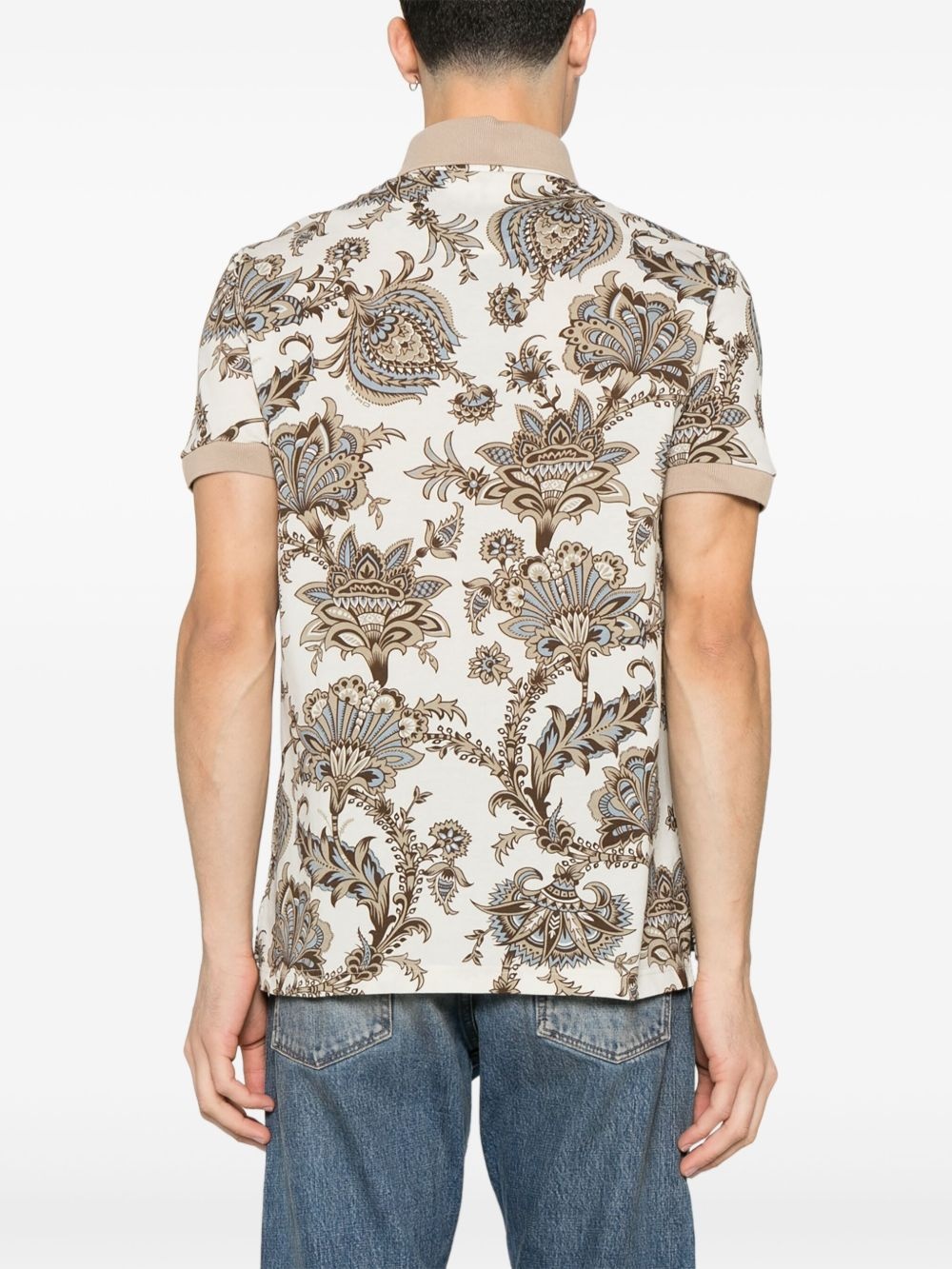 paisley-print polo shirt - 3