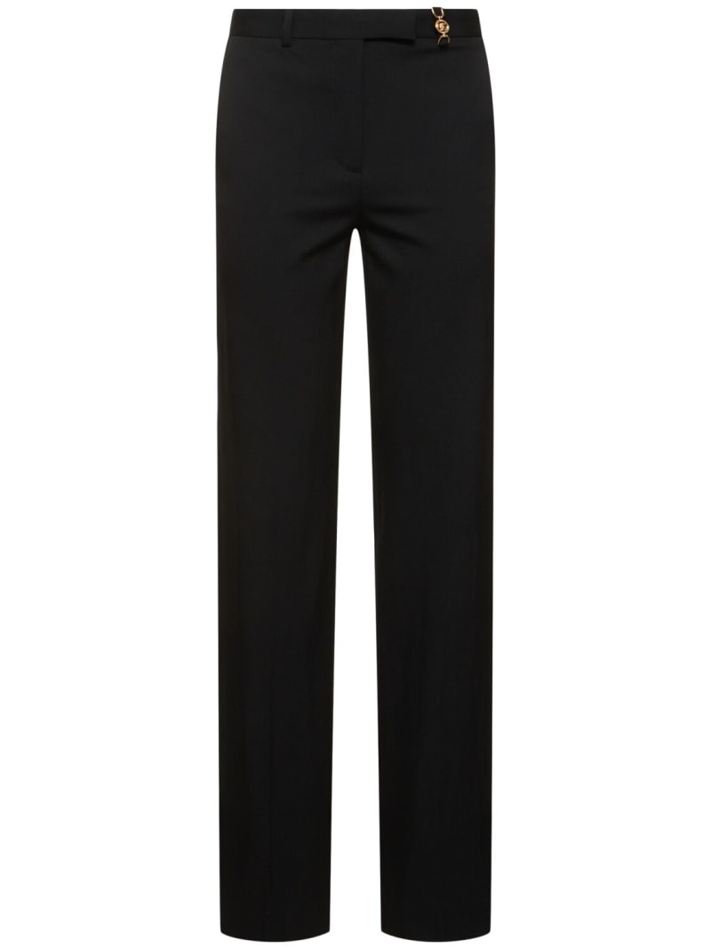 Informal stretch wool pants - 1