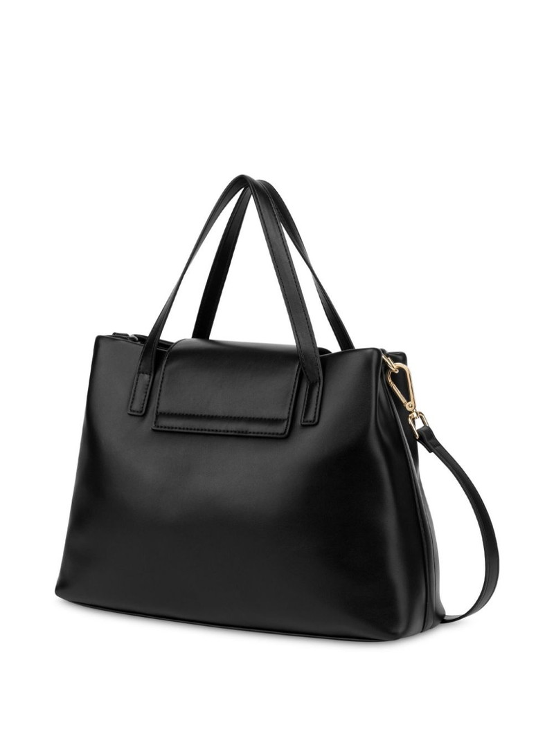 Moschino logo-engraved tote bag outlook