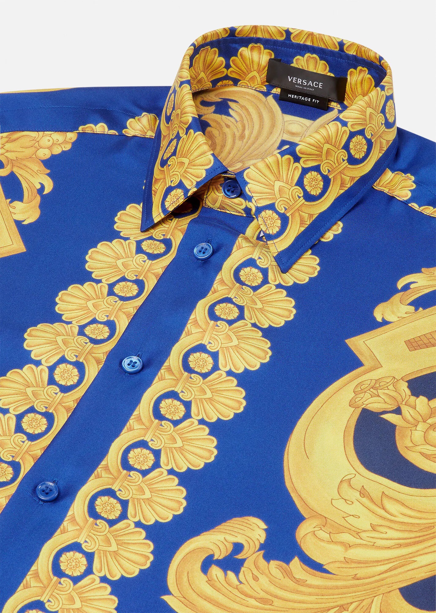 Barocco print silk shirt, Versace