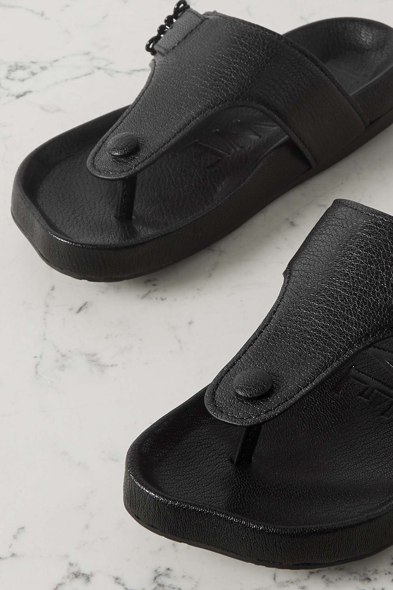 Ease embellished leather flip flops - 3