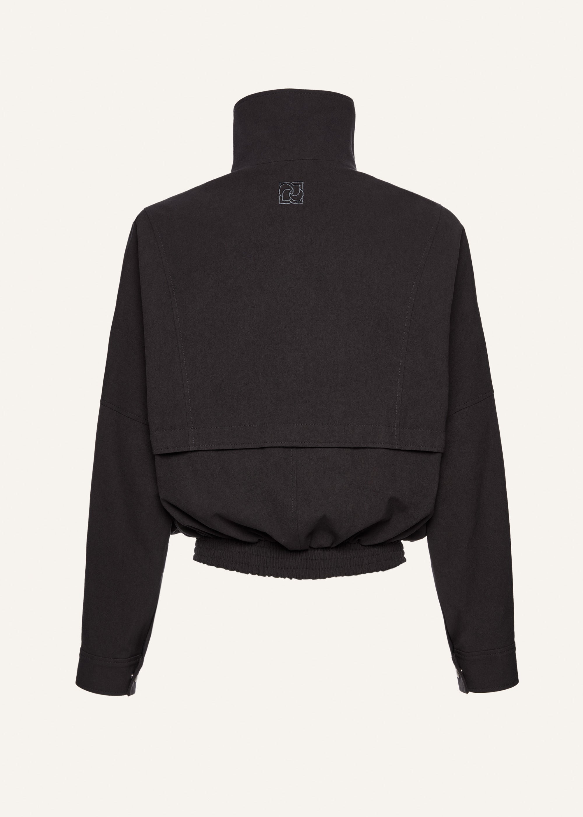 Vintage cotton bomber jacket in grey - 2