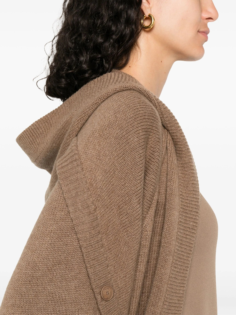 hooded wide-sleeve cardigan 5