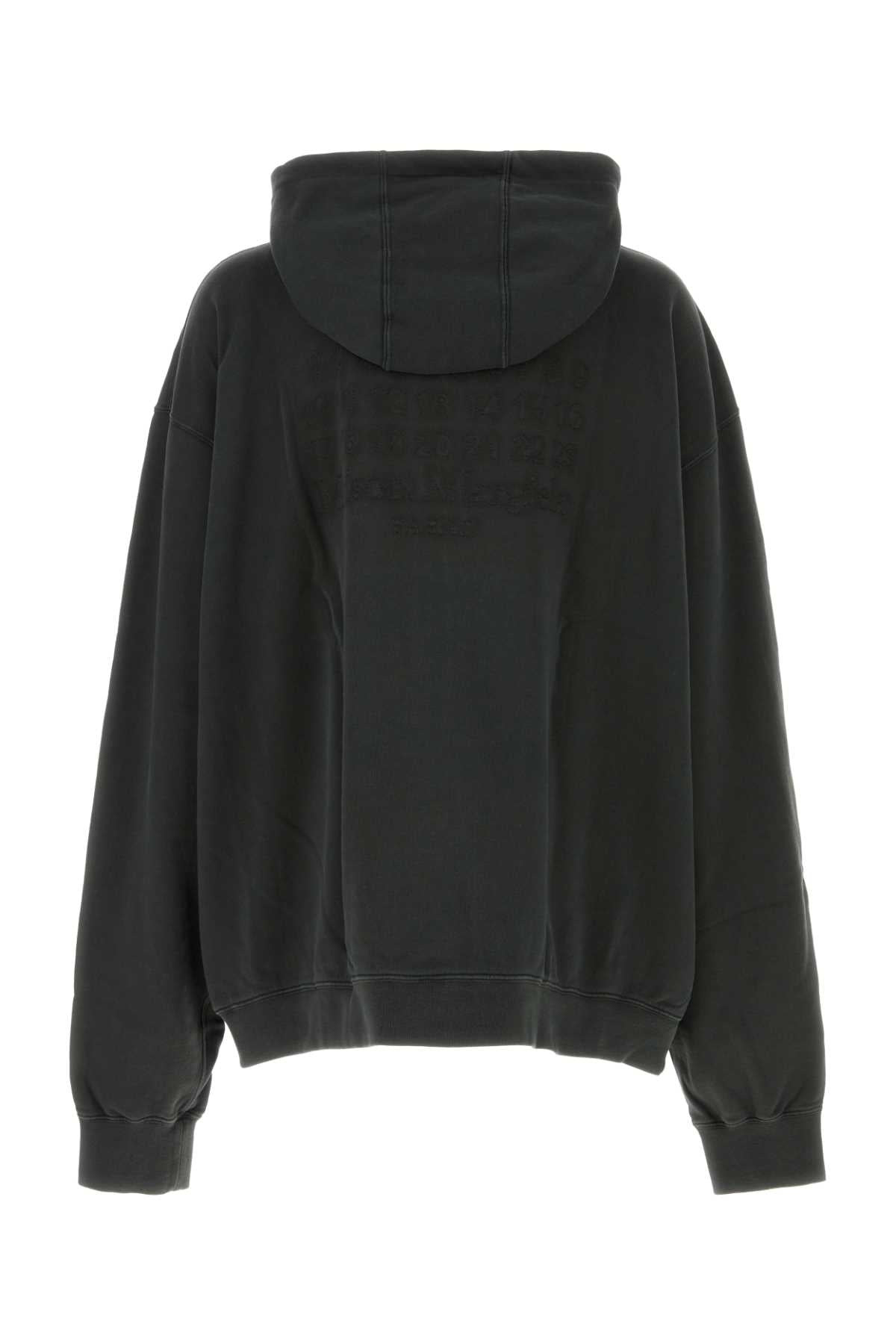 Maison Margiela Men Graphite Cotton Oversize Sweatshirt - 2