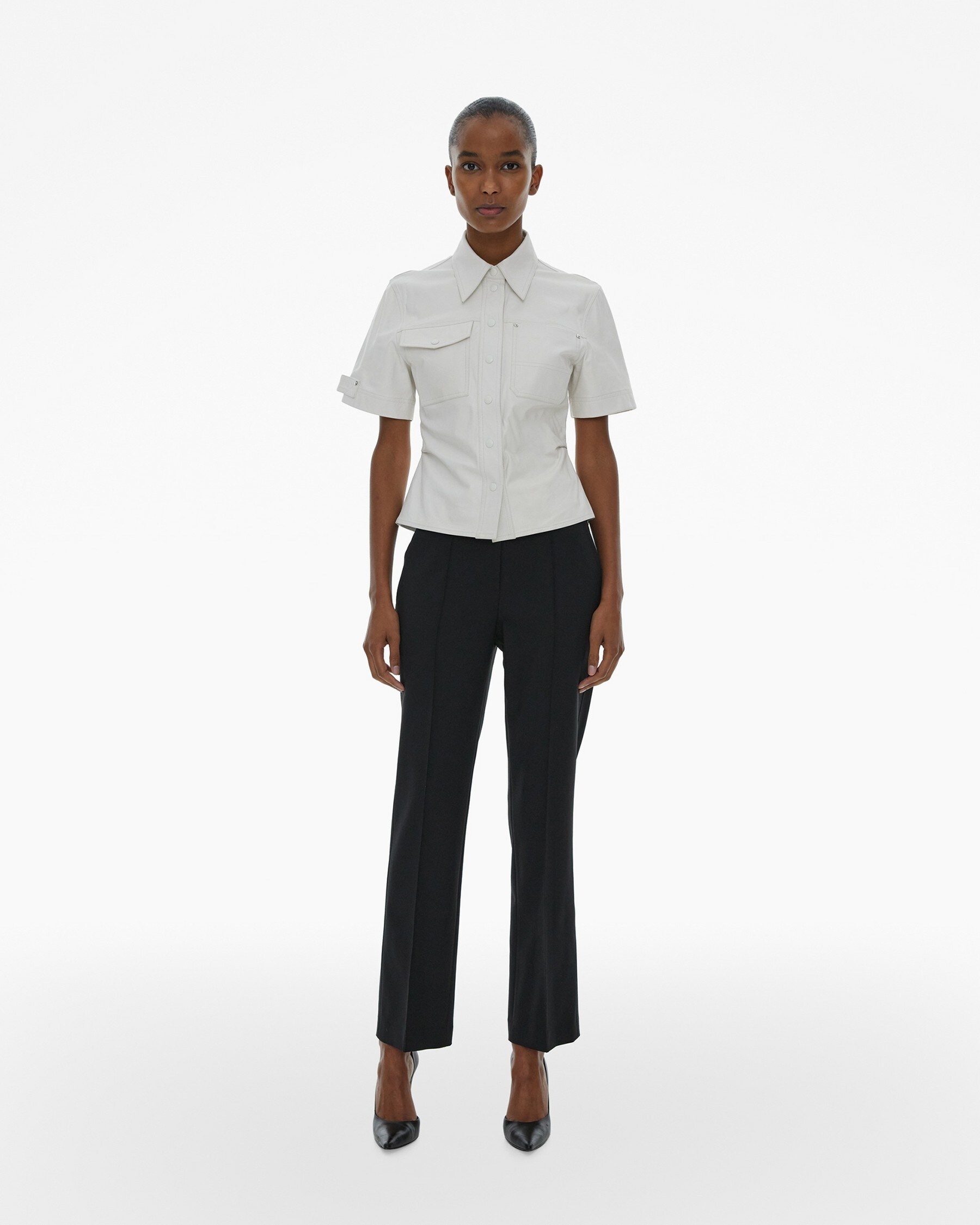 LEATHER UTILITY SHORT-SLEEVE SHIRT - 2