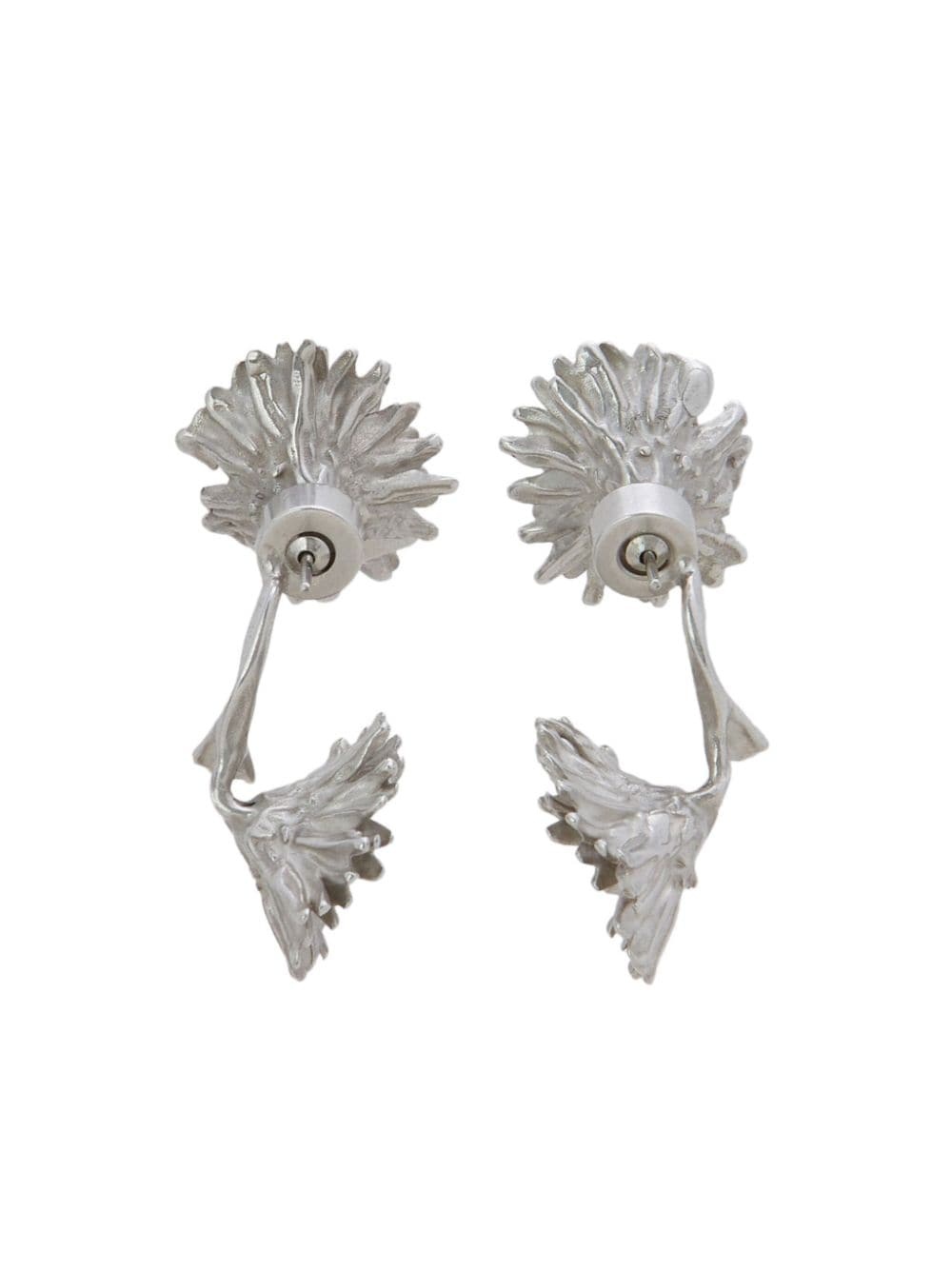 floral-shaped drop earrings - 2