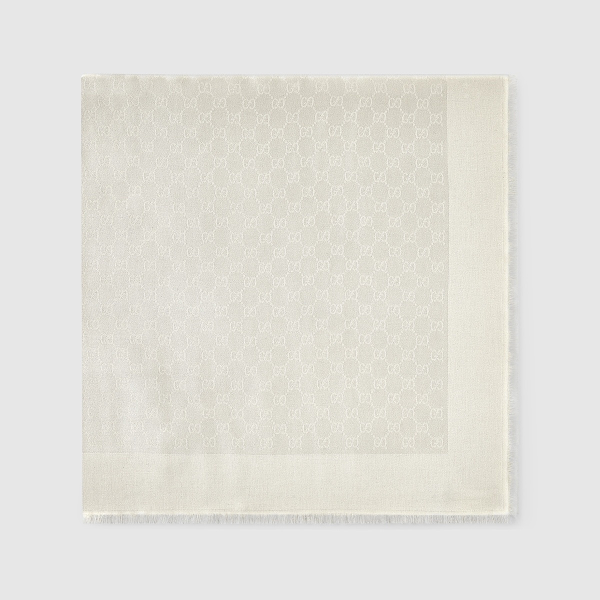 GG silk cotton jacquard shawl - 2