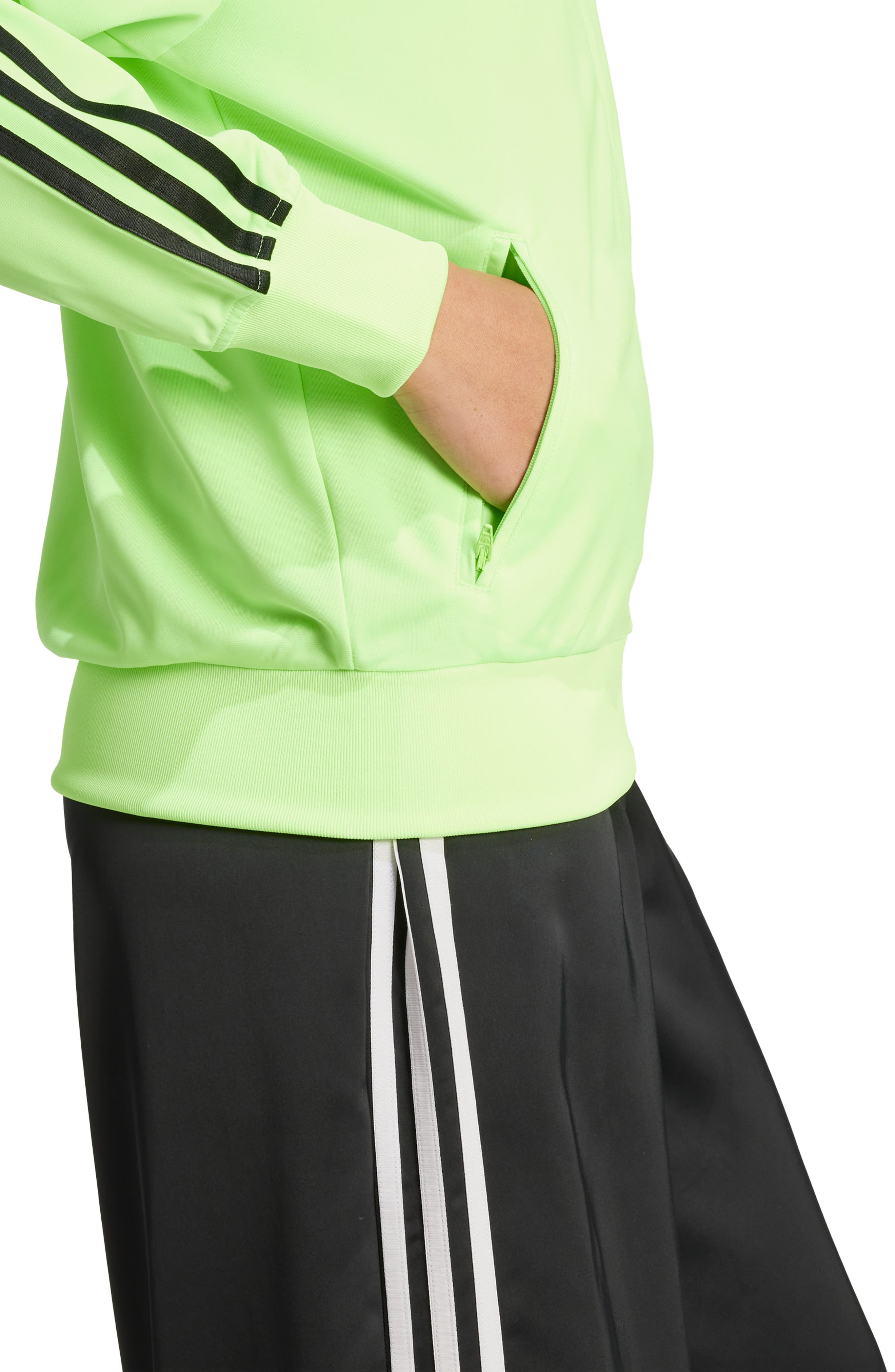 adidas Firebird Recycled Polyester Track Jacket in Green/Black at Nordstrom - 5