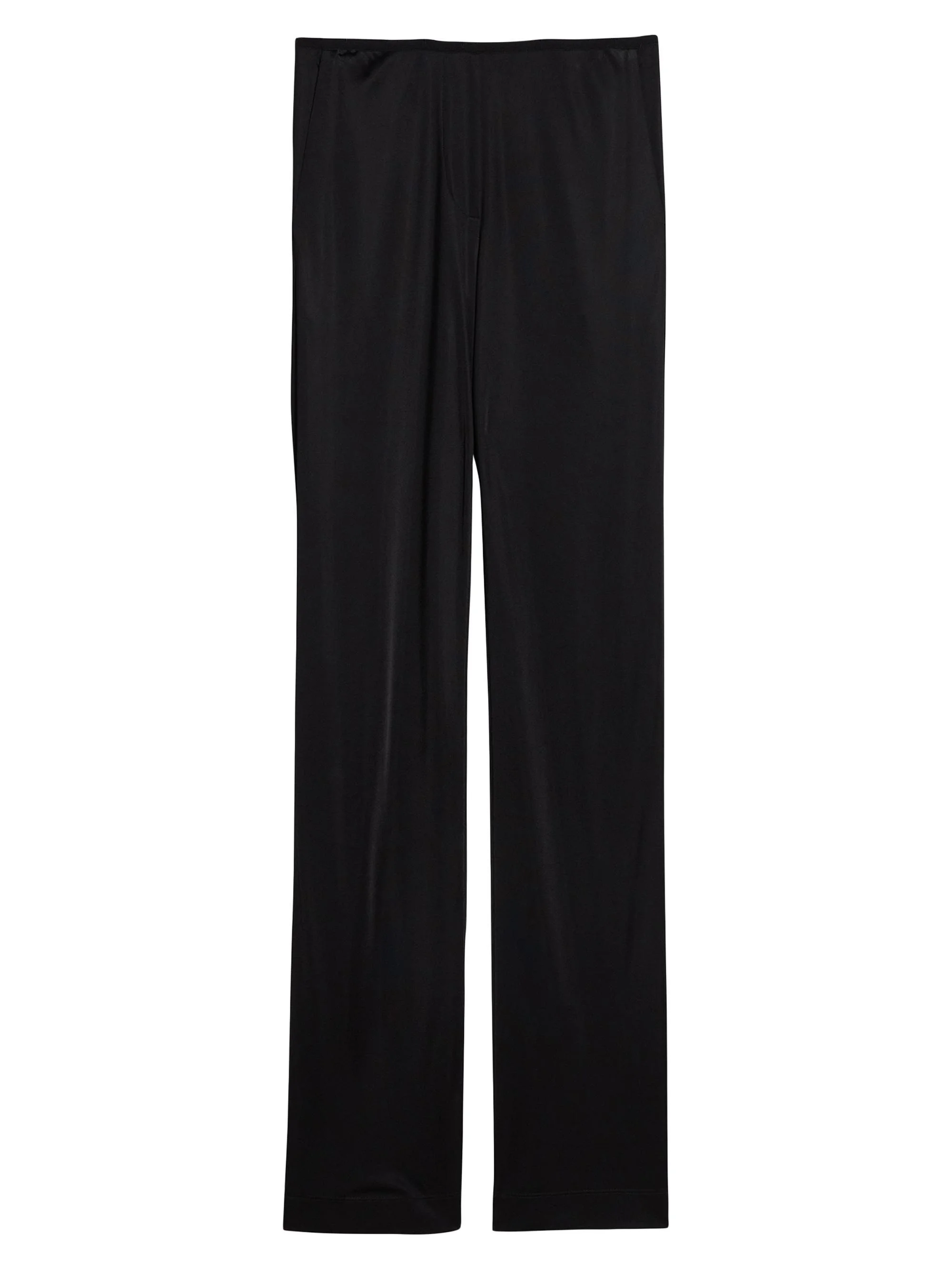Women's Mid-Rise Straight-Leg Pants - Black - 1