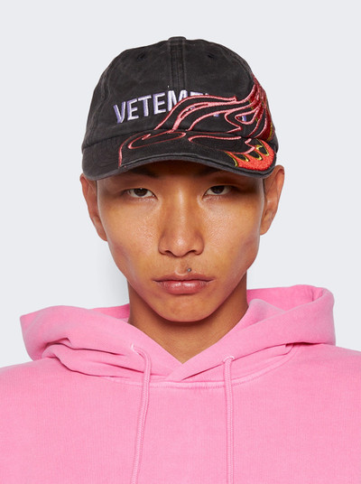 Raf Simons Flame Logo Cap Black outlook