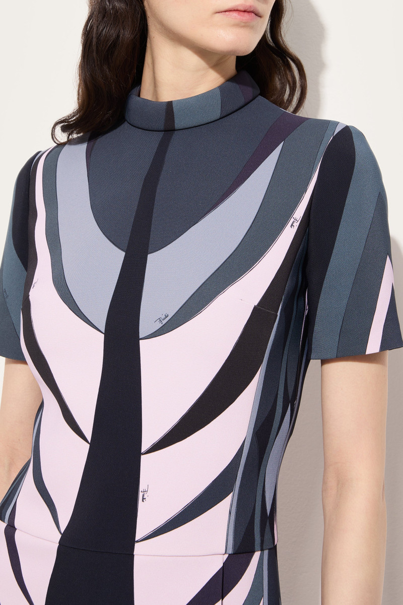 VOLUTE PRINT FLARED DRESS 5
