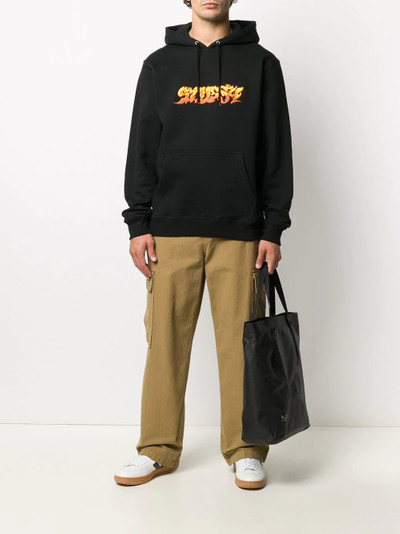 Stüssy logo print hoodie outlook