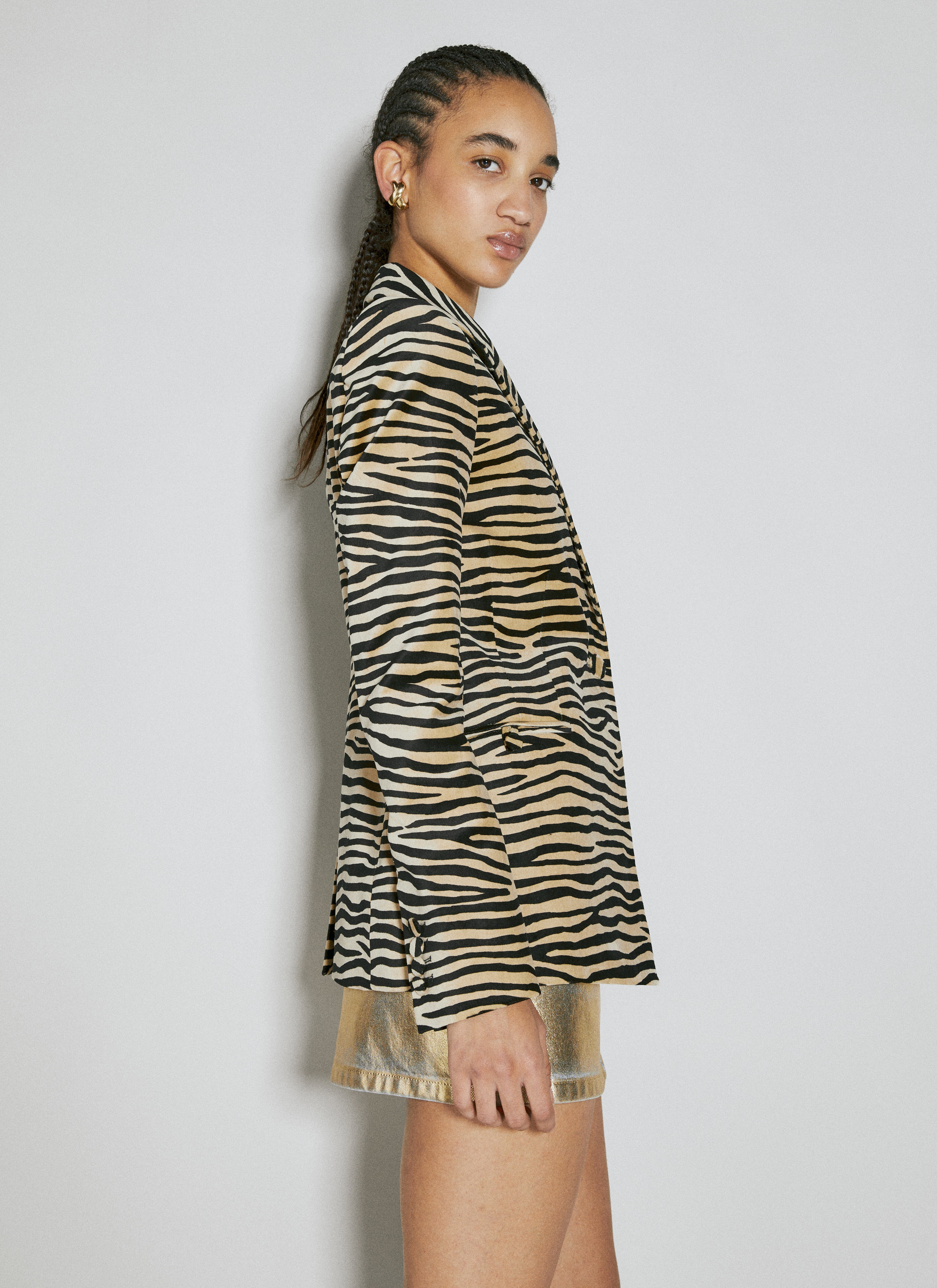 Tiger Print Tailored Blazer - 2