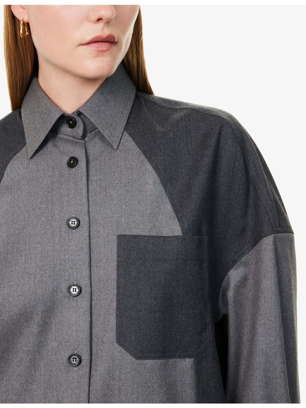 Mixed Flannel Wool Shirt - 5