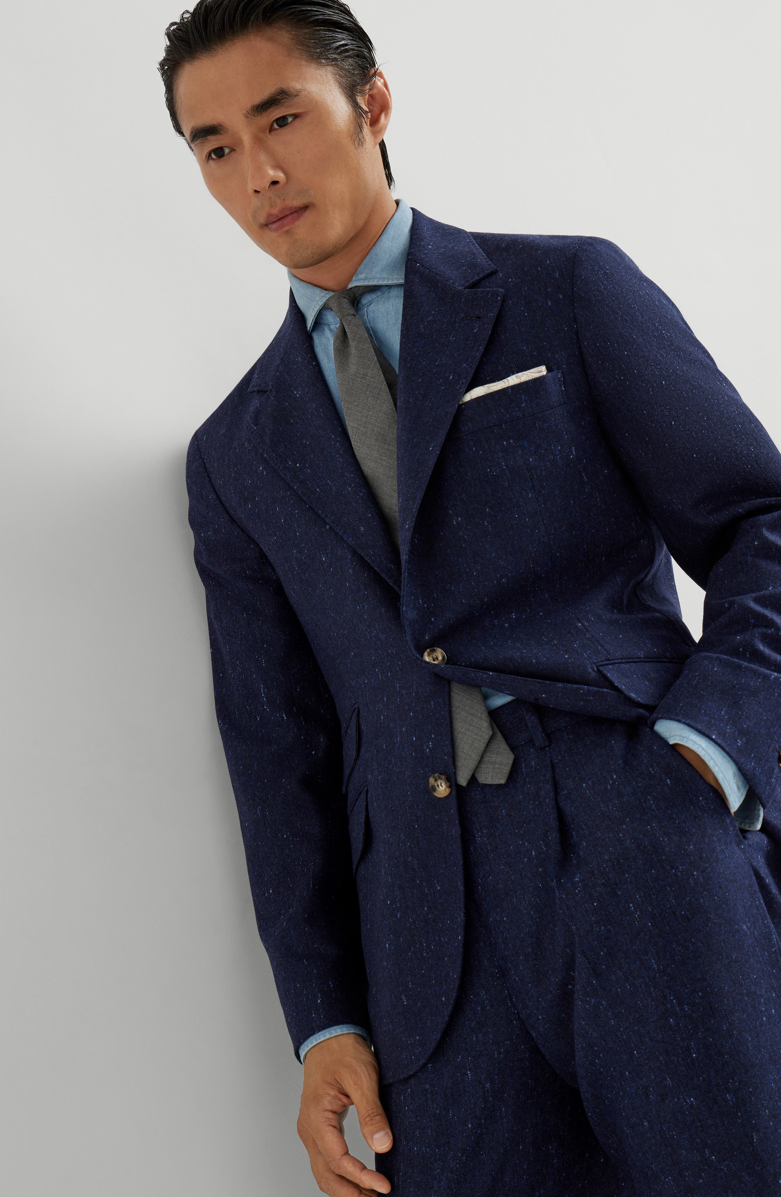 Brunello Cucinelli Grisaille Cavallo blazer in Sapphire at Nordstrom - 5