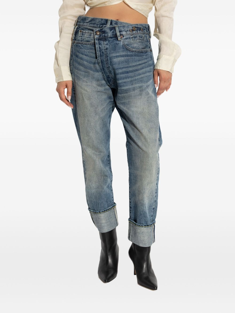 crossover-waist jeans - 3
