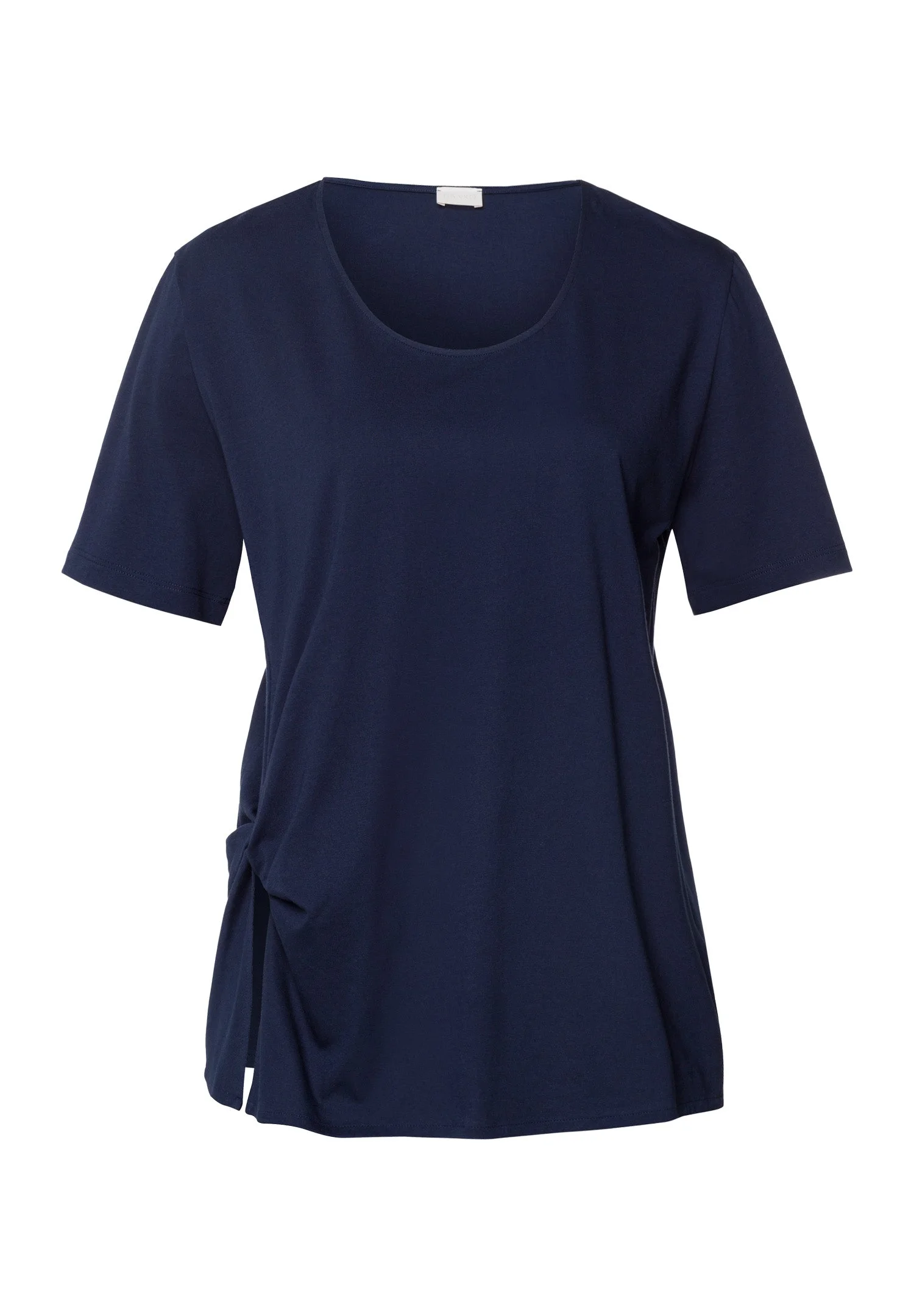 Natural Shirt Cotton Scoop Neck Top - 1