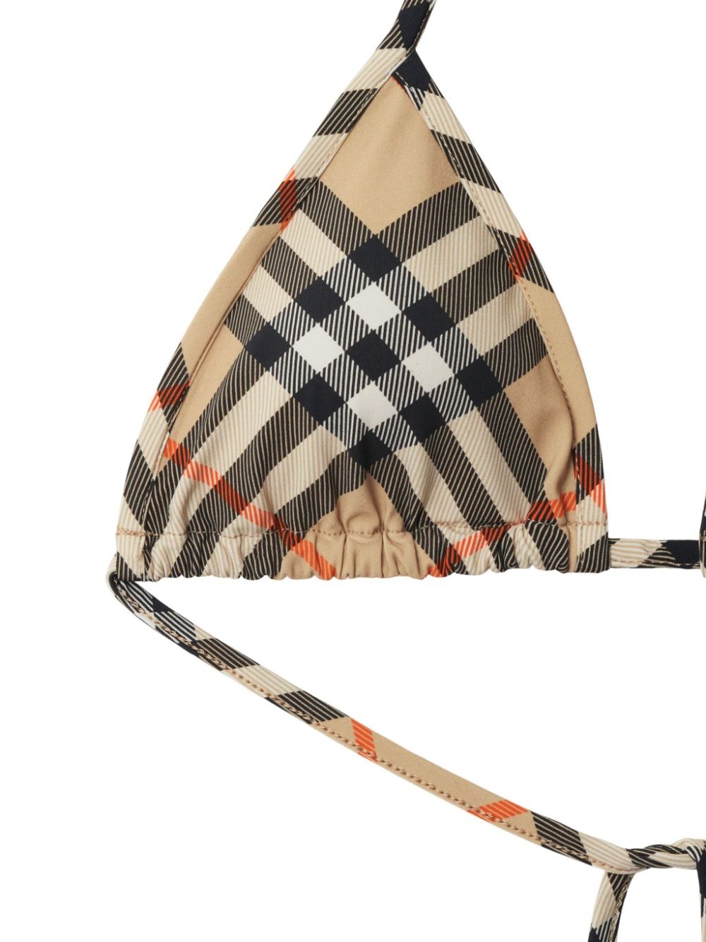 check-pattern bikini top - 6