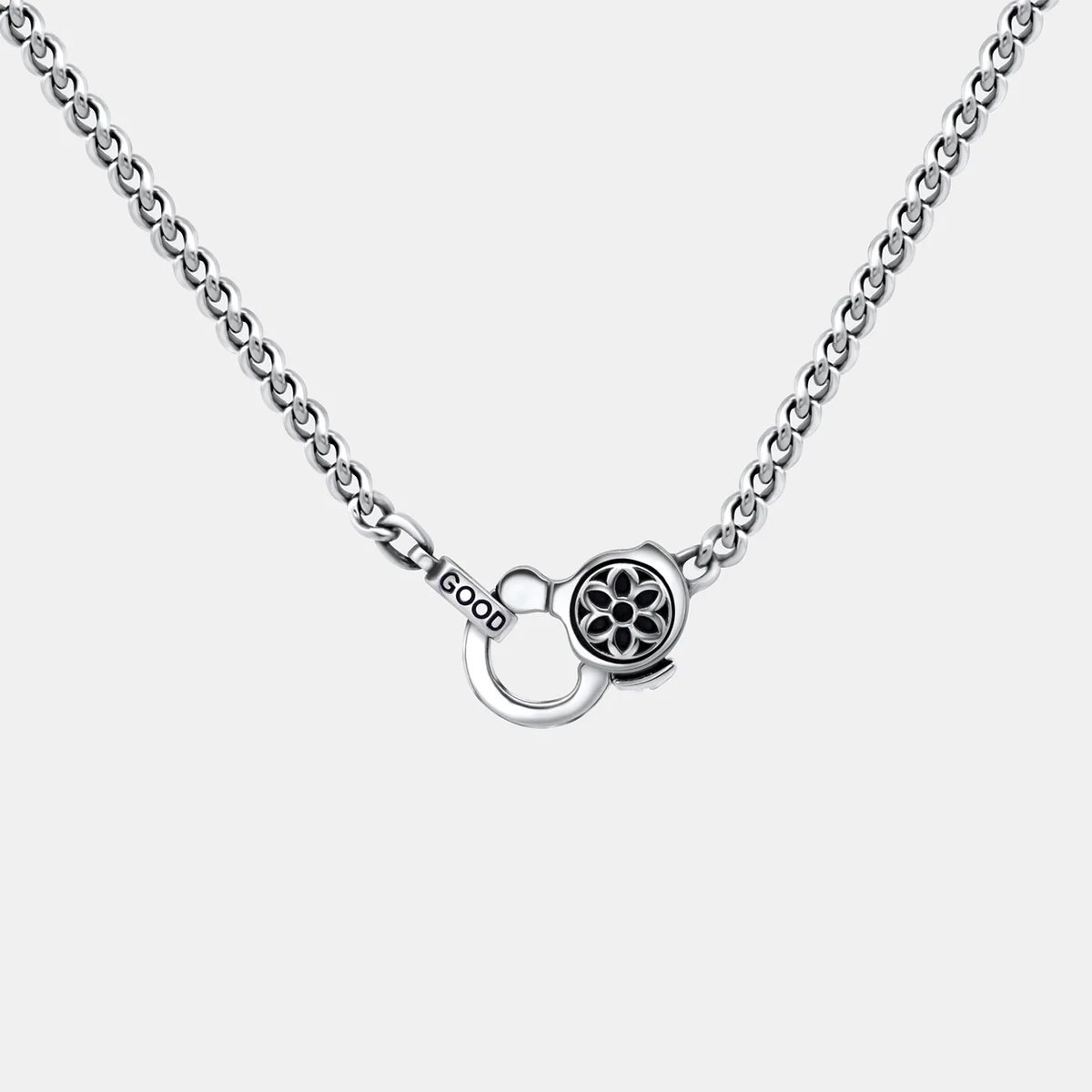 CS-CURB4A21 GOOD ART HLYWD Curb Chain Necklace Link Size 4A at 21" - Sterling Silver - 2