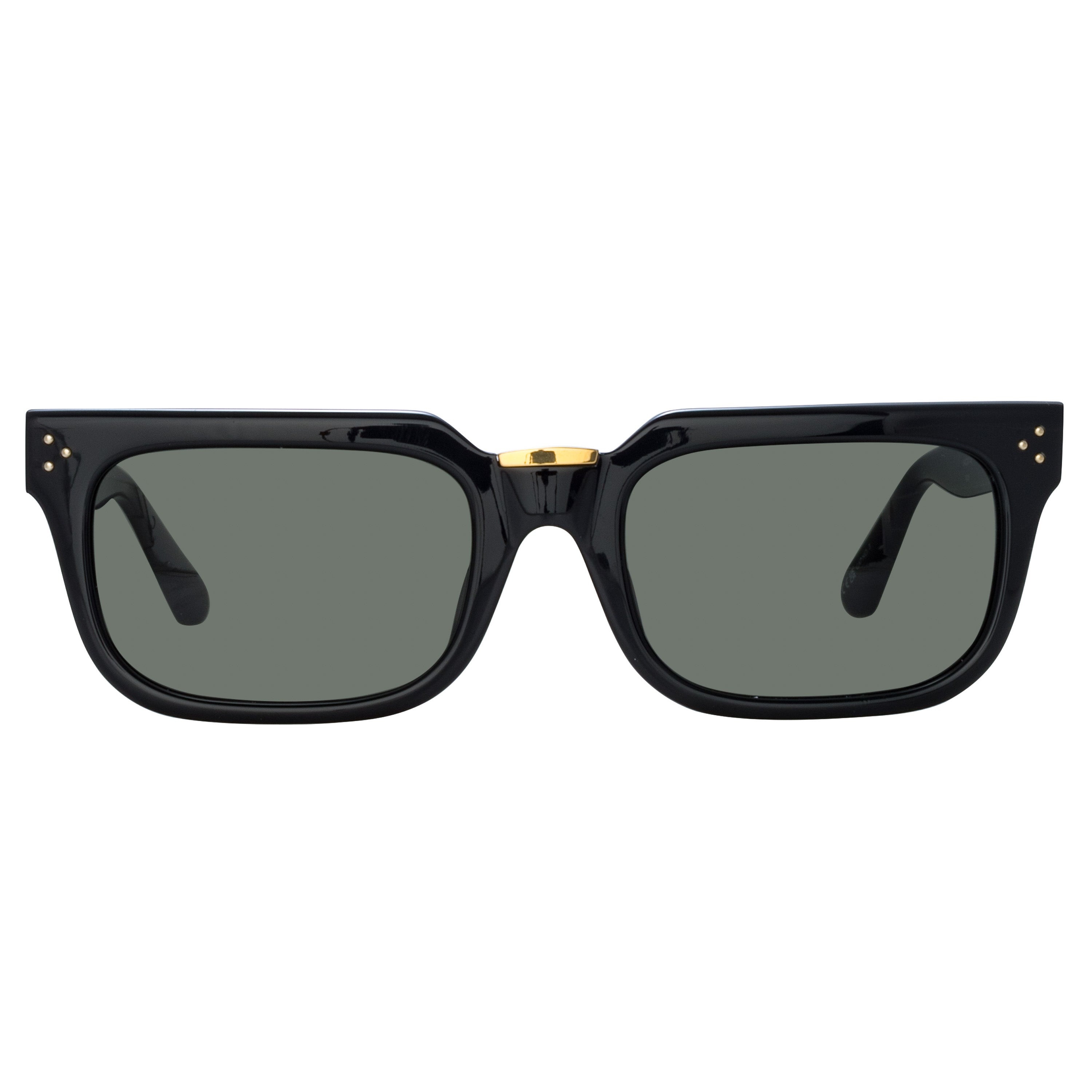 YOAN ANGULAR SUNGLASSES IN BLACK - 1