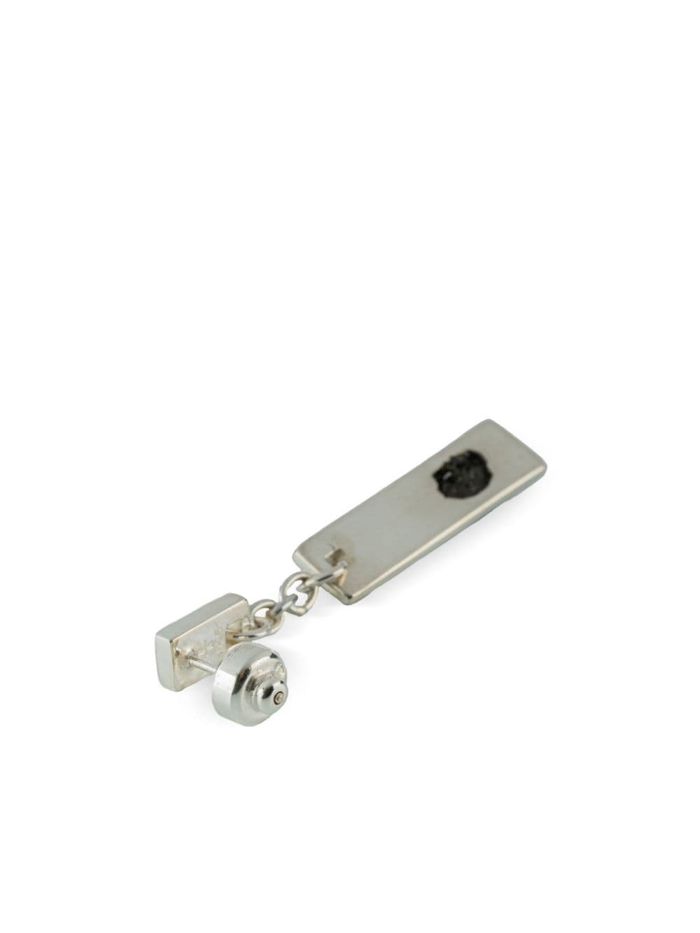 plate dangle single earring - 2