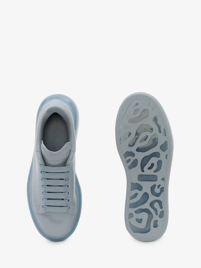 Oversized Transparent Sole Sneaker in Light Blue - 4