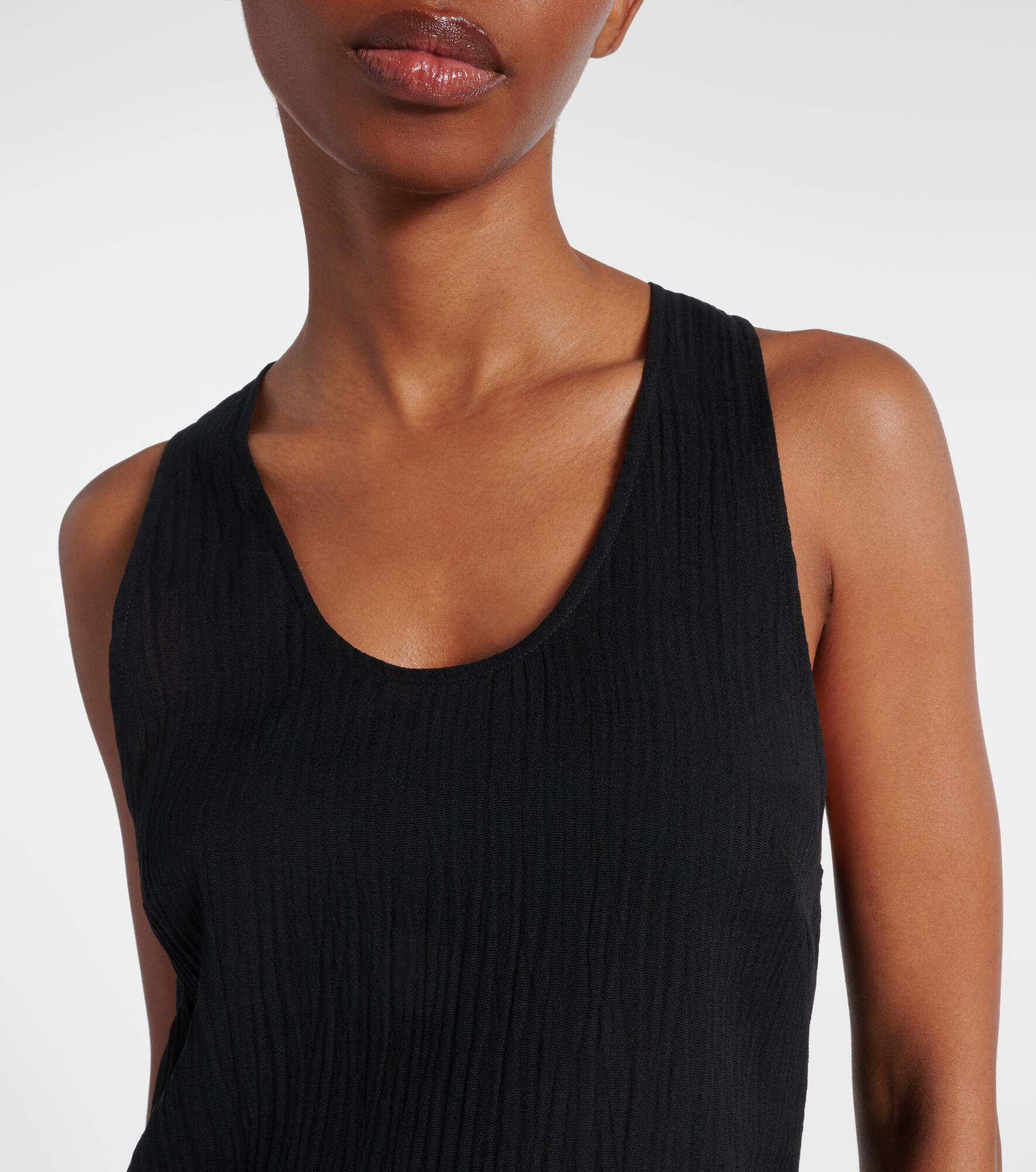 Semi-sheer cotton and silk maxi dress - 4