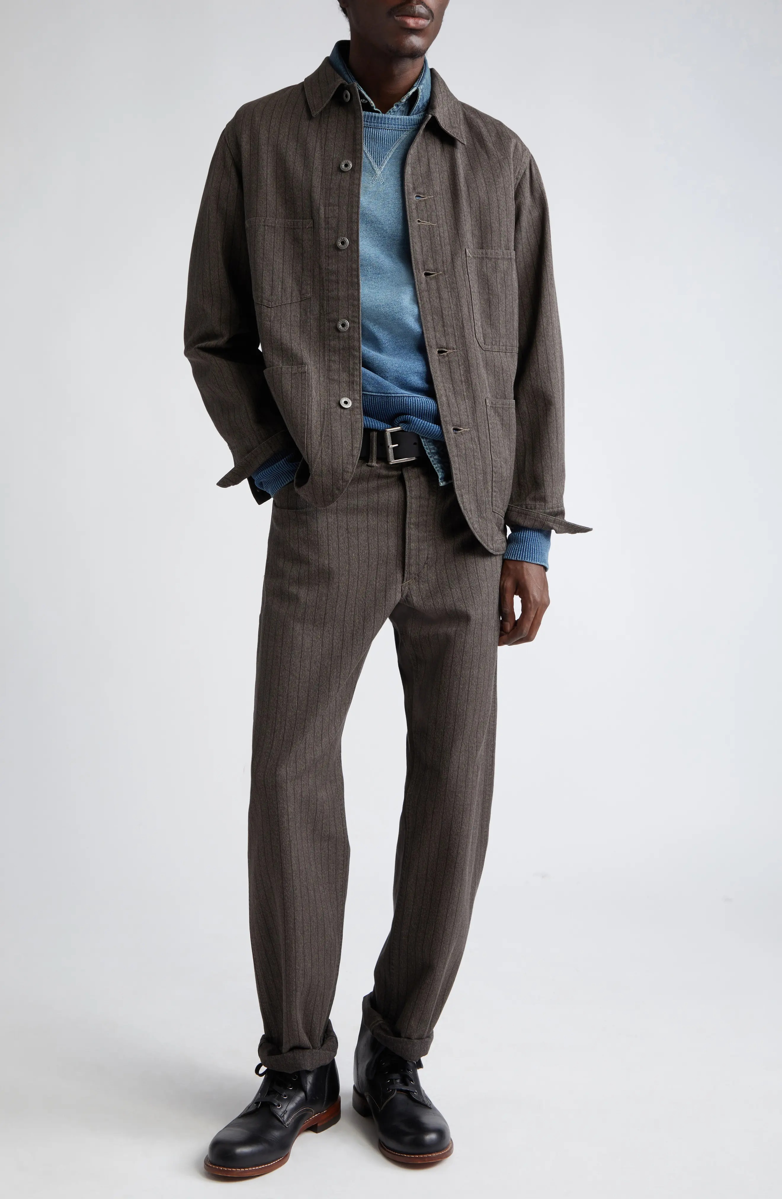 RRLジャケット Tanner Jaspe Stripr Jacket RRL by Ralph Lauren Striped Jaspé Twill Jacket | REVERSIBLE