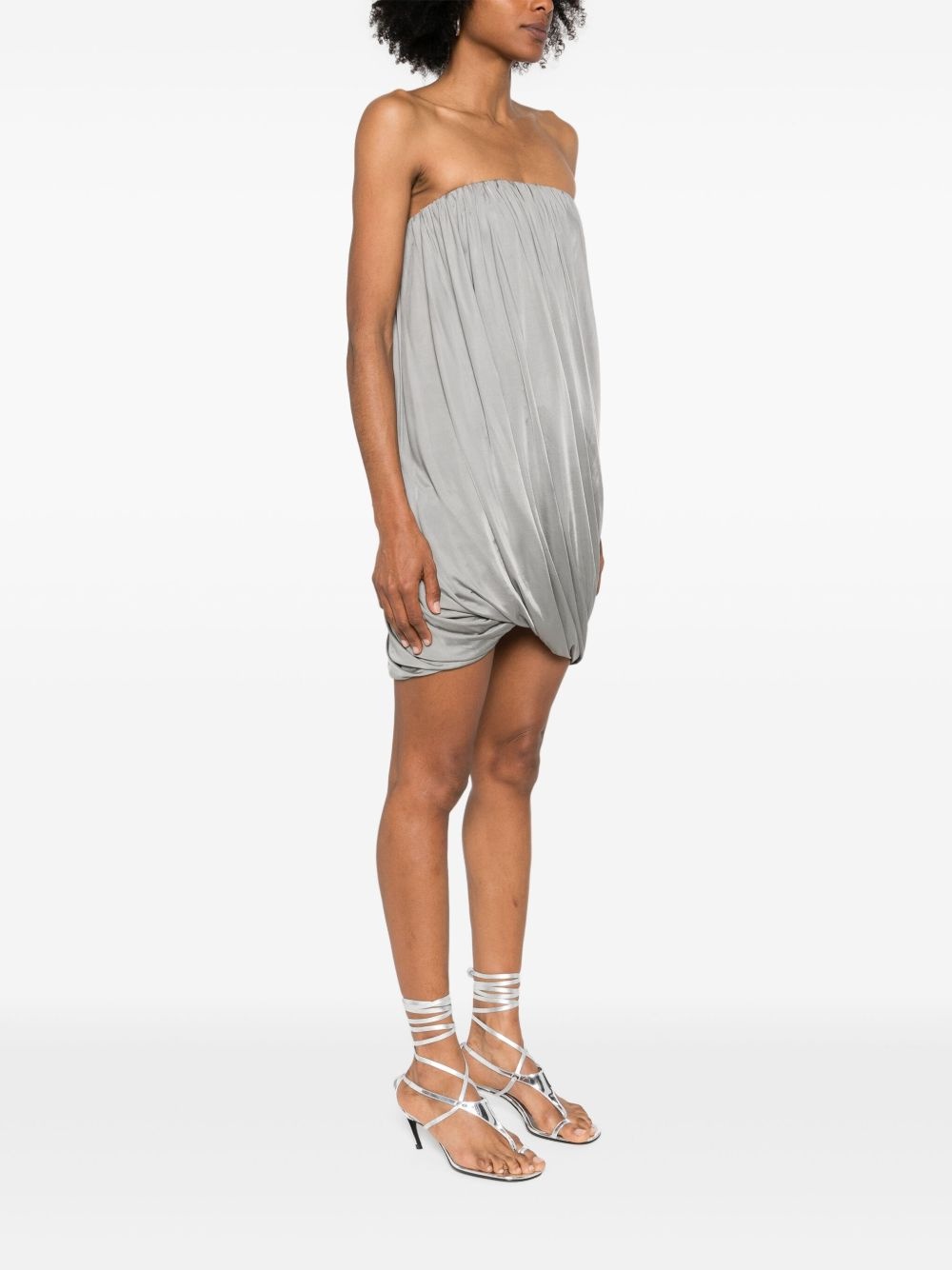 draped mini dress - 3