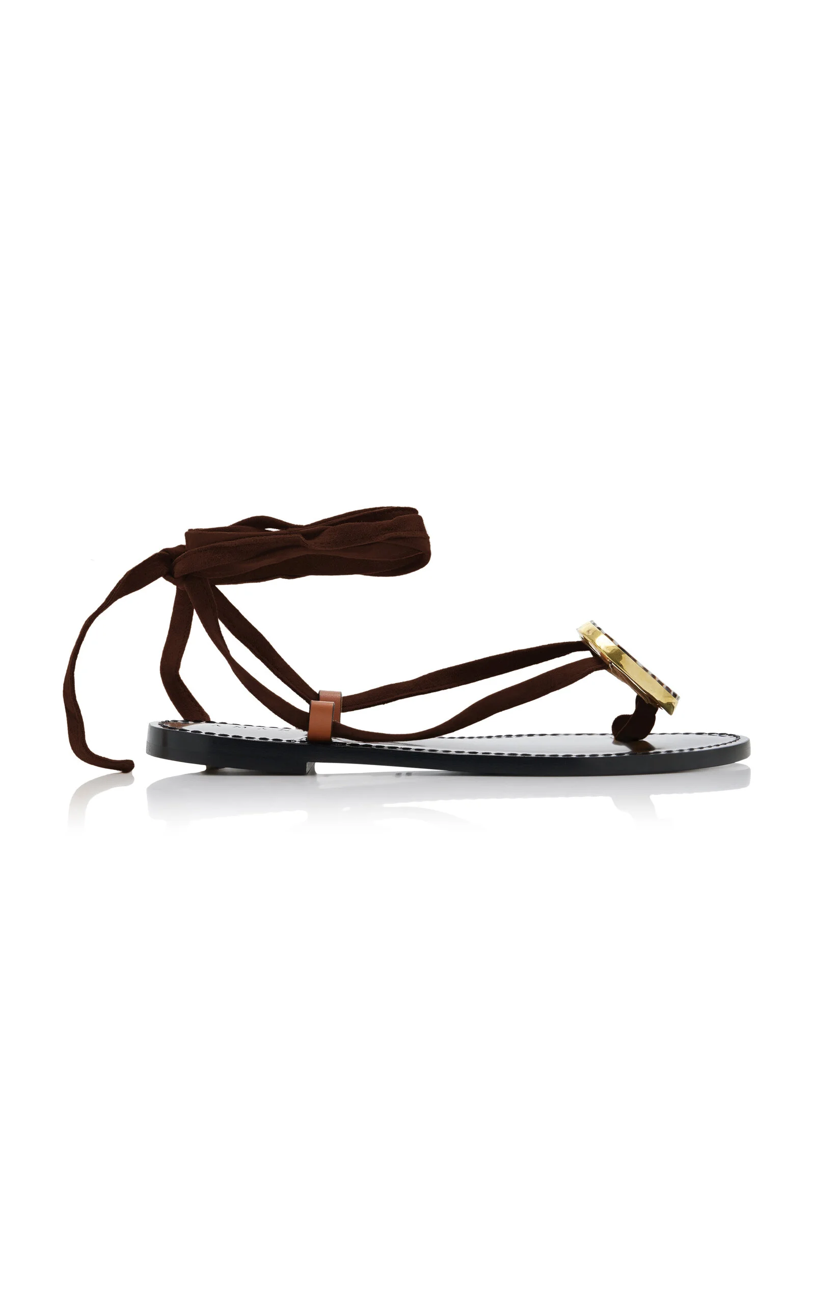 The Vamizi Embellished Suede Sandals brown - 1