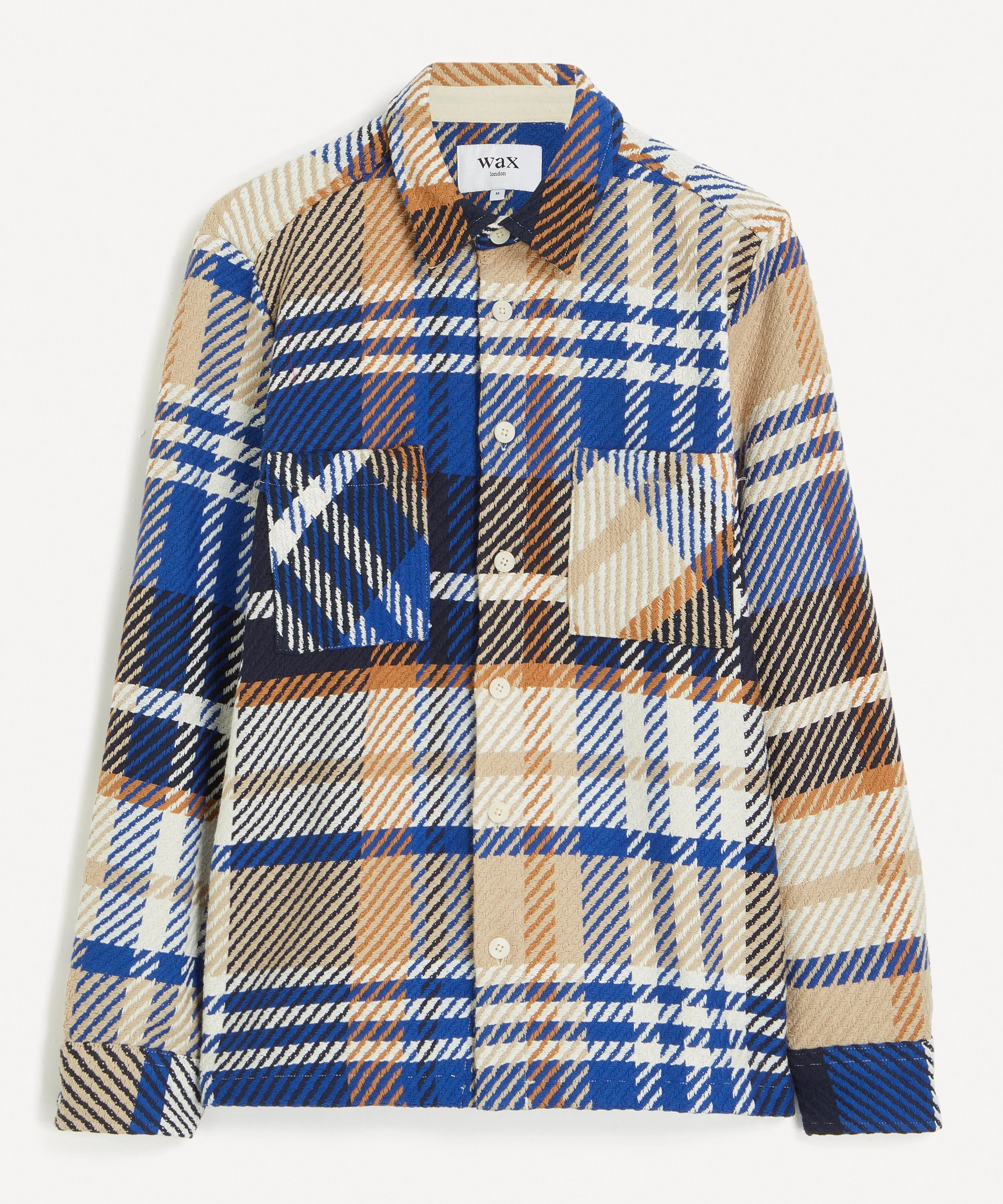 Whiting Blue-Tan Bold Check Overshirt - 1