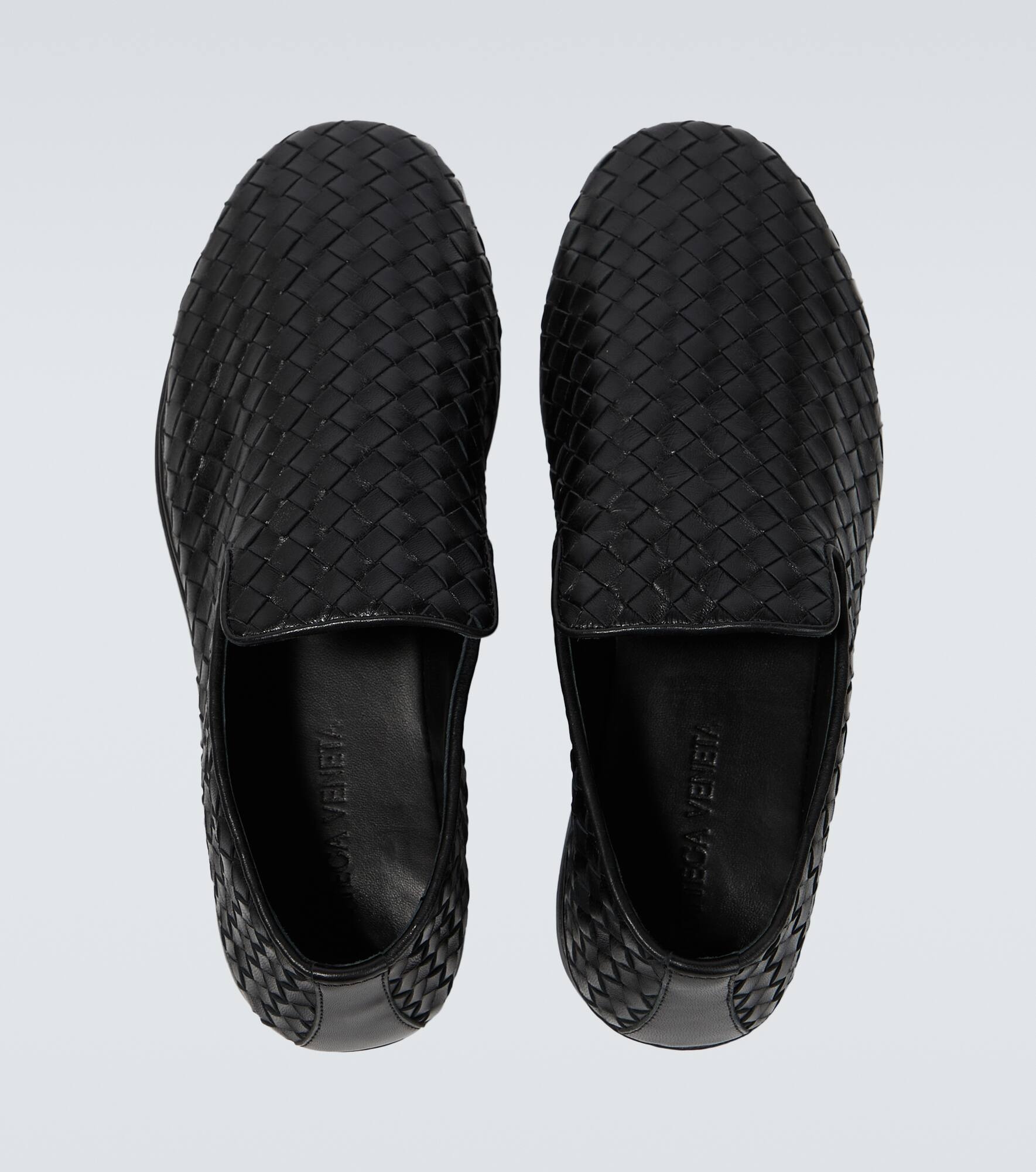 Intrecciato leather loafers - 4