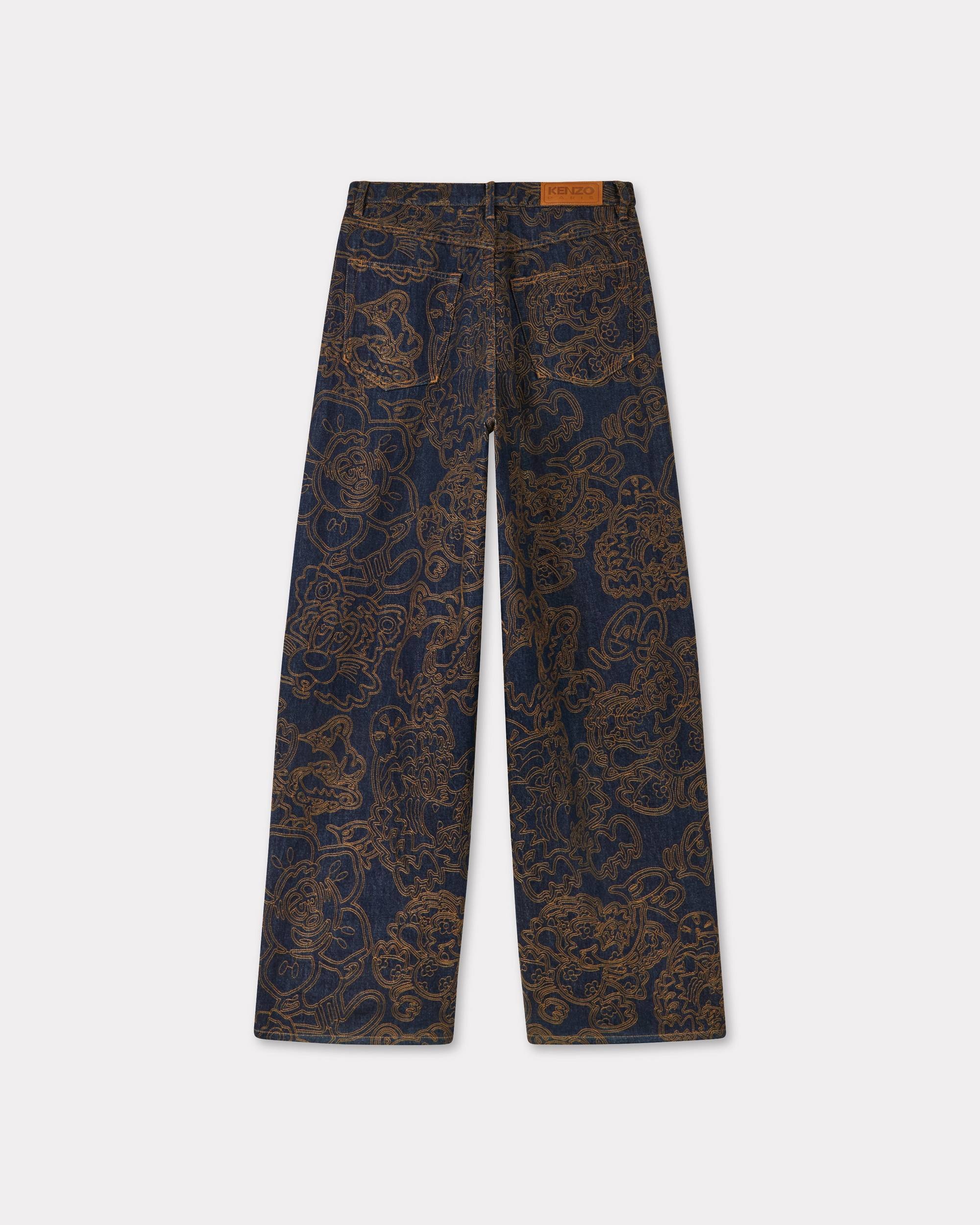 'KENZO by Verdy' embroidered buggy jeans in japanese denim - 2