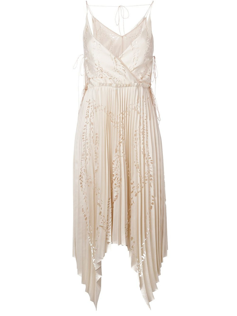 cut-out detail pleated dress 1