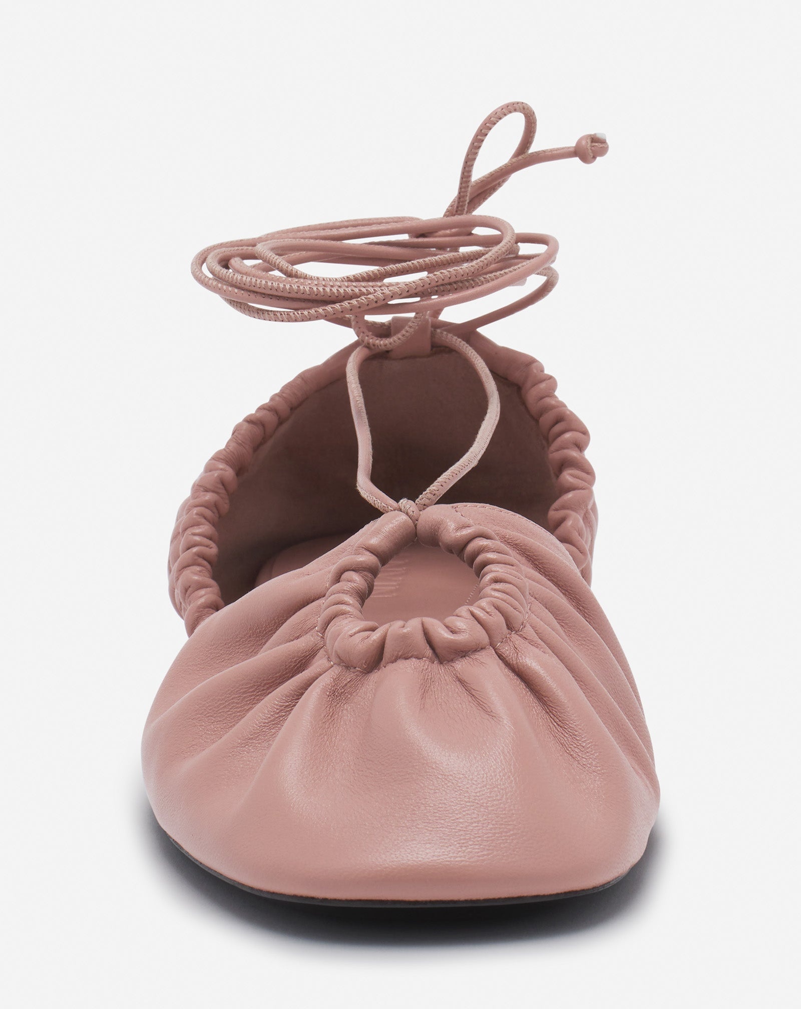 MESURE LACE-UP LEATHER BALLERINA - 7