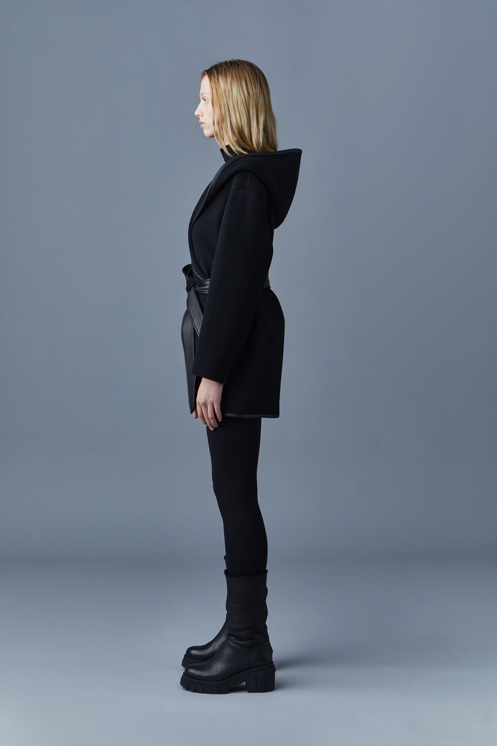 AMINA double-face wool robe coat - 3