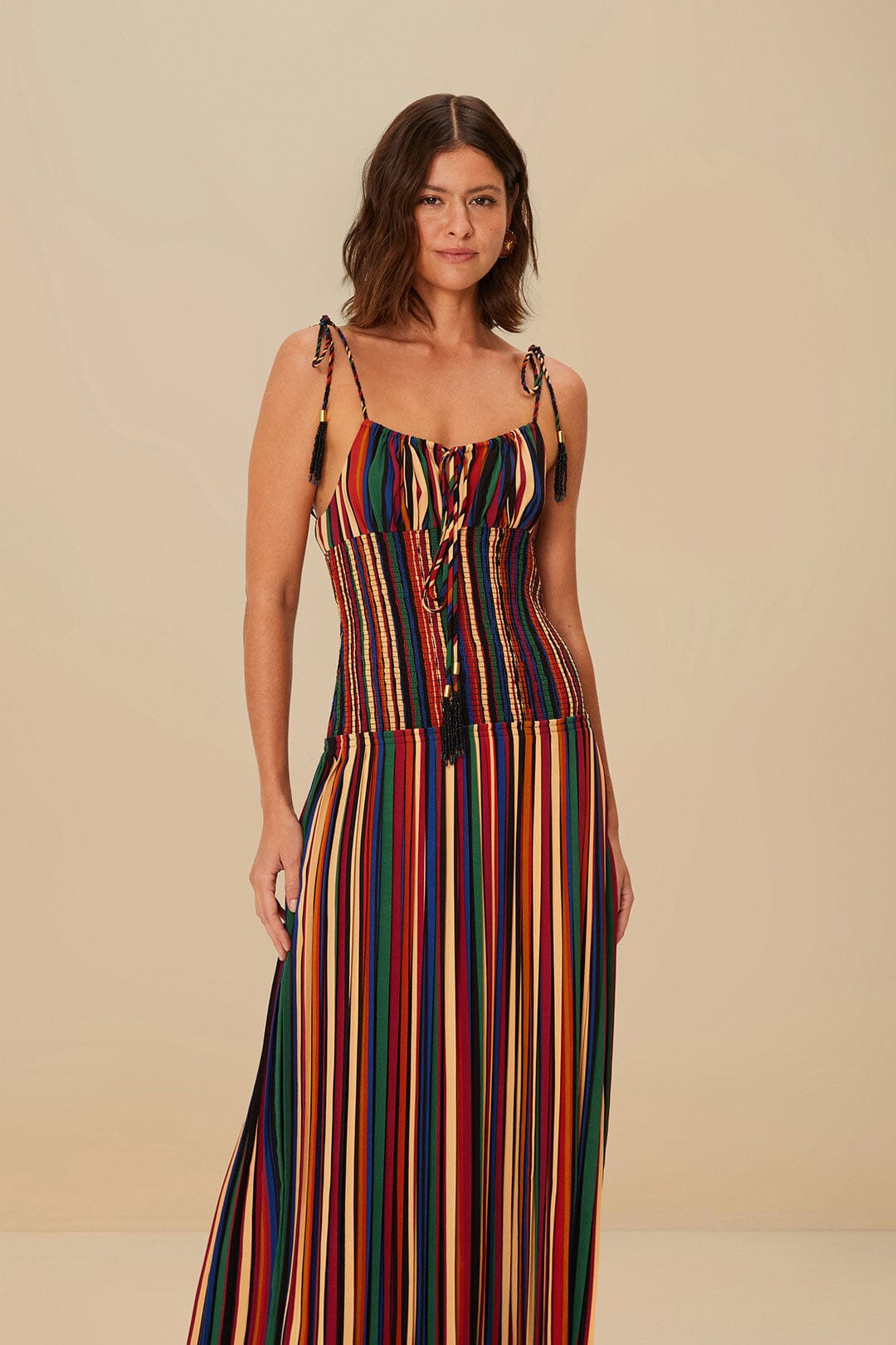 Multicolor Pipa Stripes Midi Dress - 2