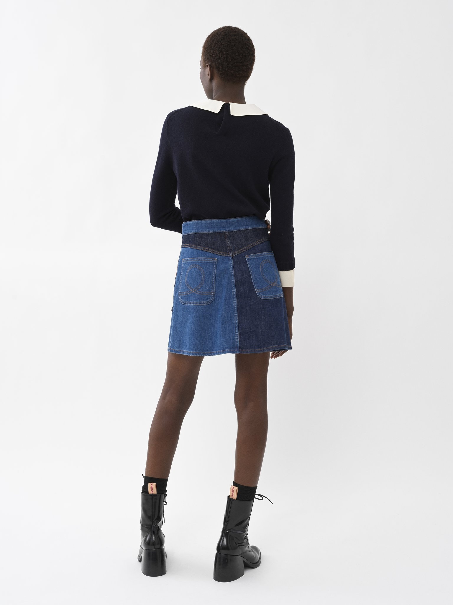 DENIM MINI SKIRT - 4