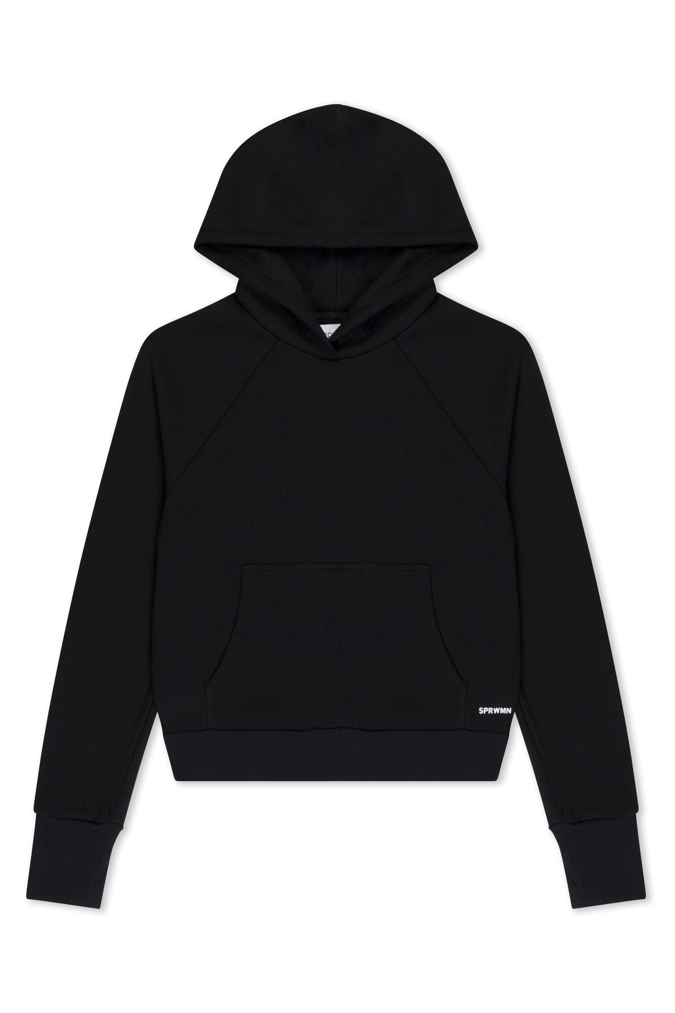 BLACK SHRUNKEN HOODIE - 6