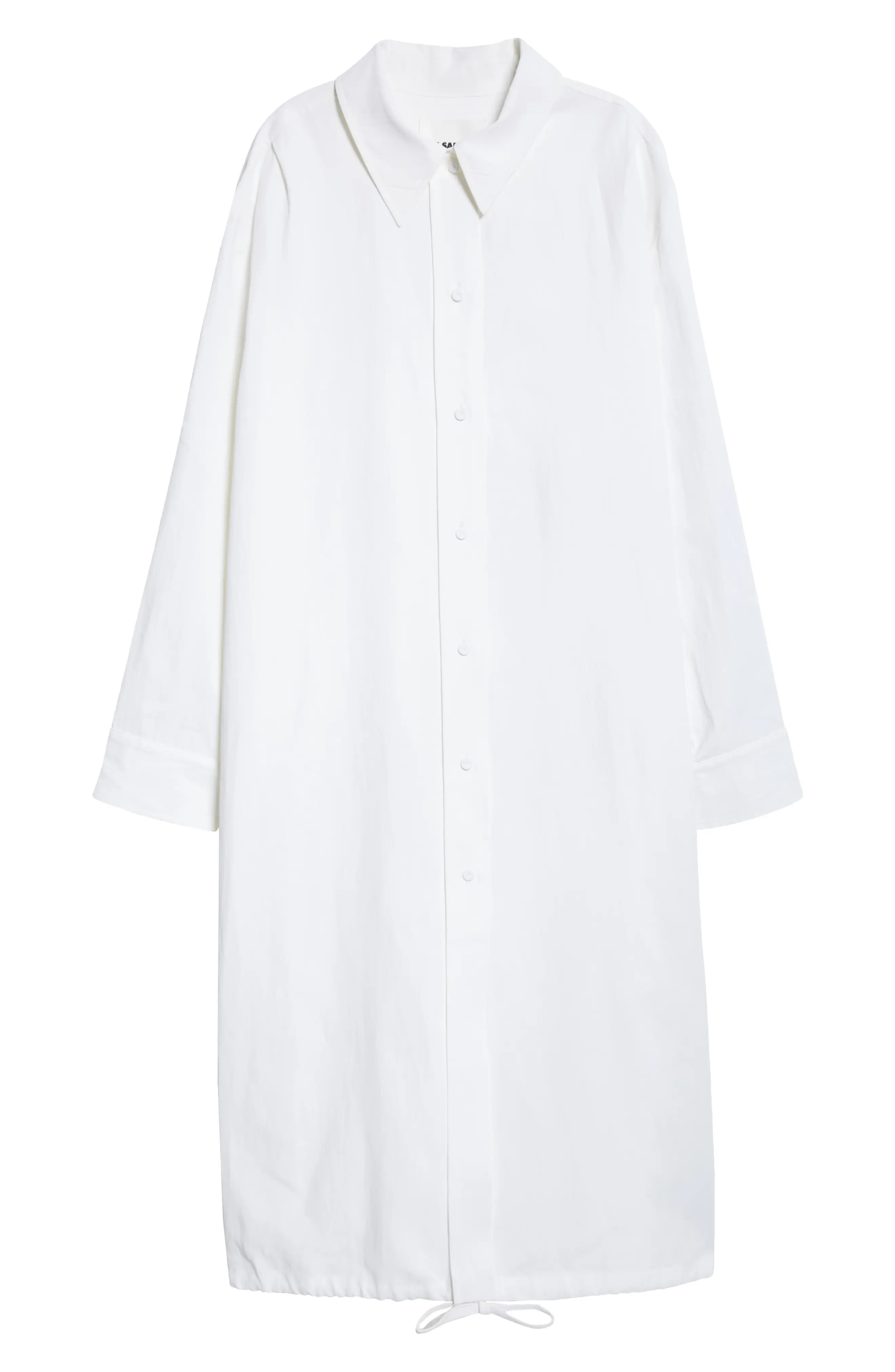 Long Sleeve Linen Shirtdress - 5