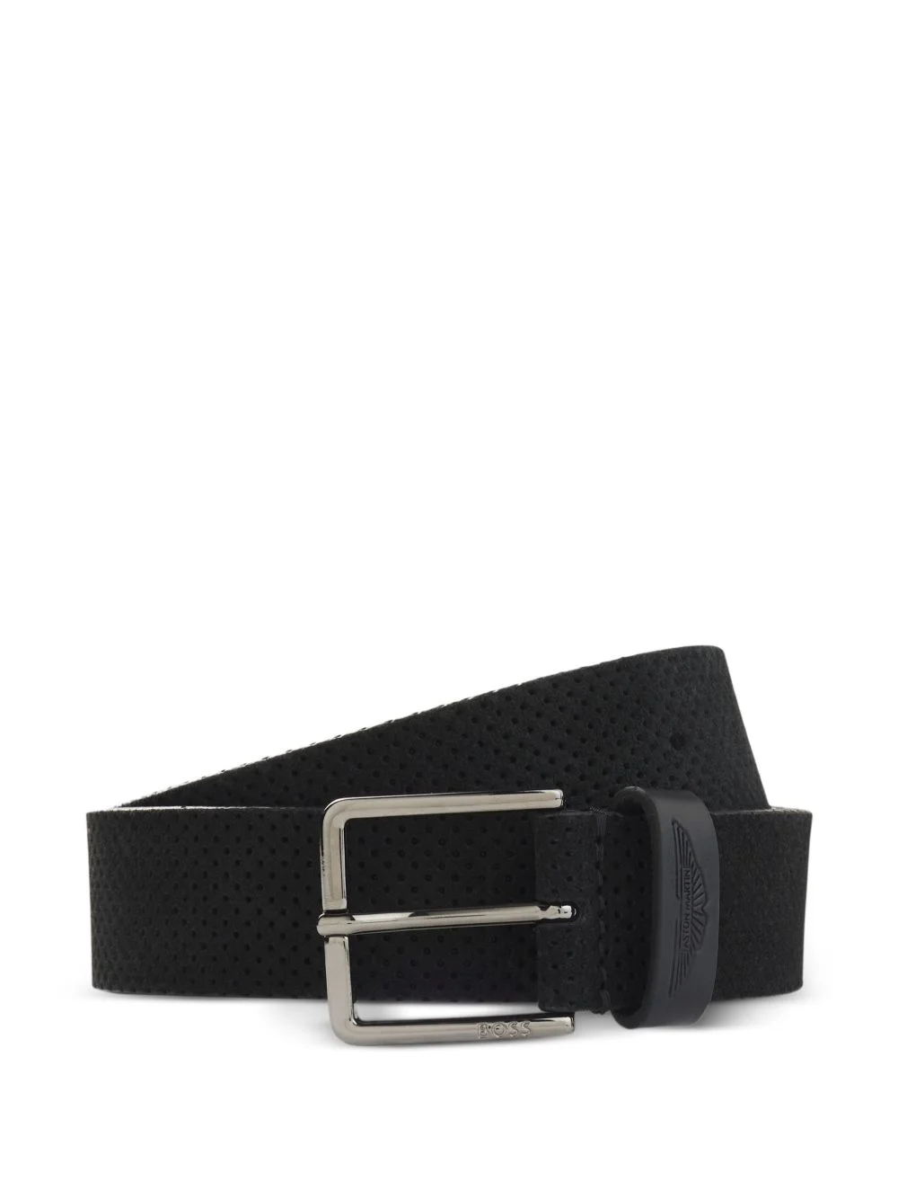 perforated leather belt - 1