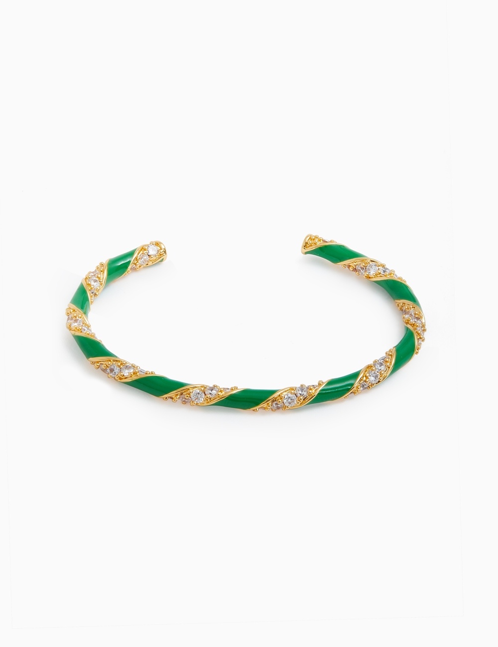 CANDY STRIPE PAVE CUFF - 3