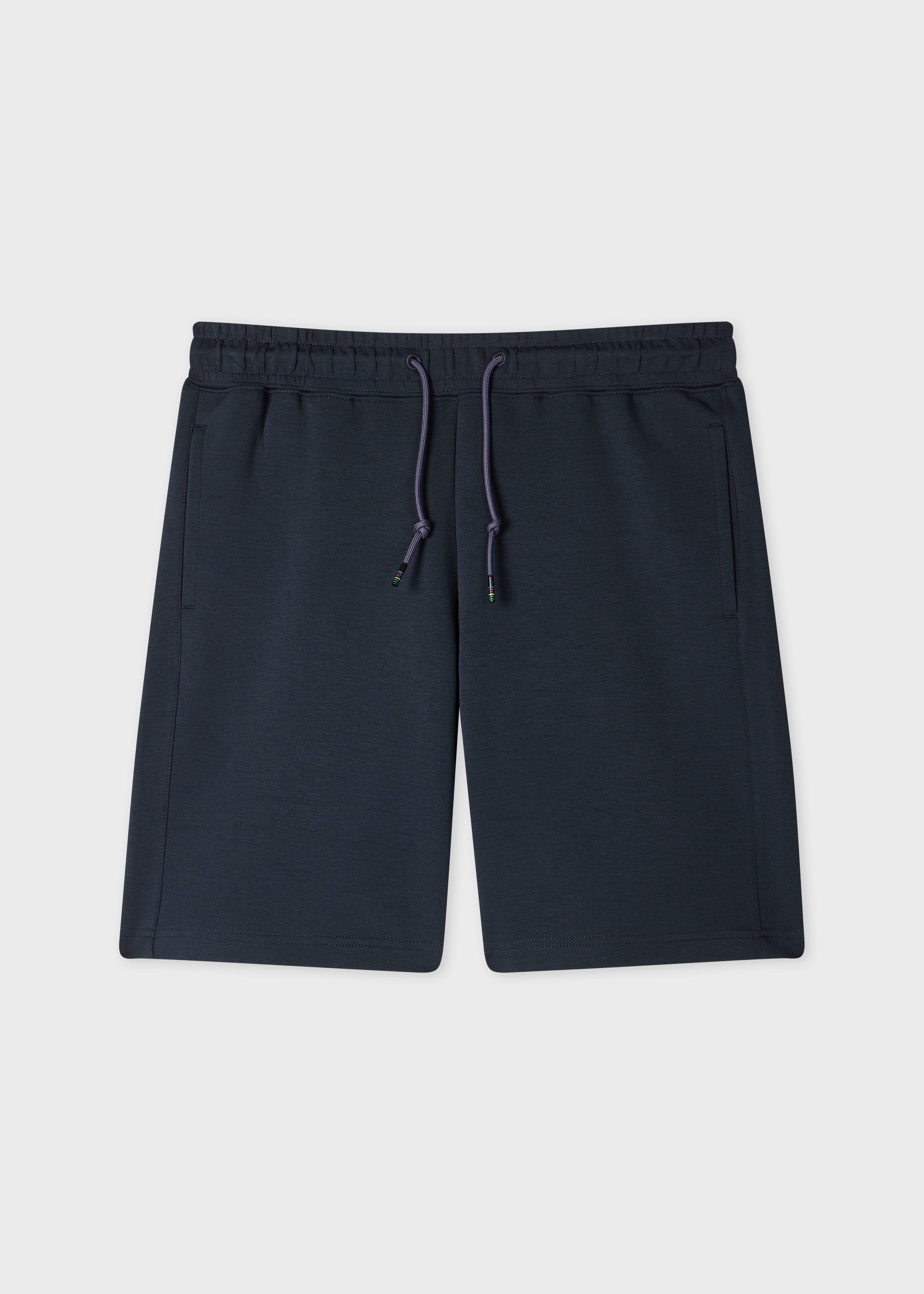 Navy Modal-Blend 'Sports Stripe' Zip Shorts - 1