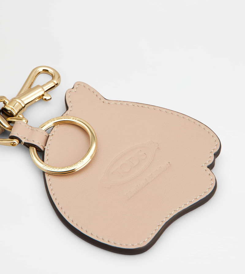 PENDANT IN LEATHER - PINK, GREY 3