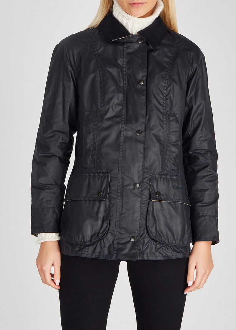 Barbour Barbour Beadnell Navy Waxed Cotton Jacket outlook