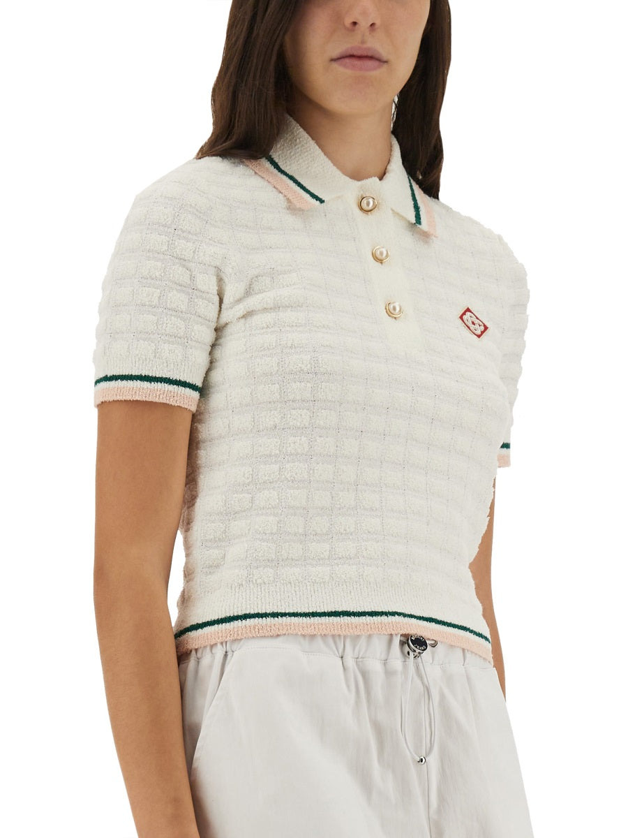 Cotton Bouclé Polo Shirt - 4